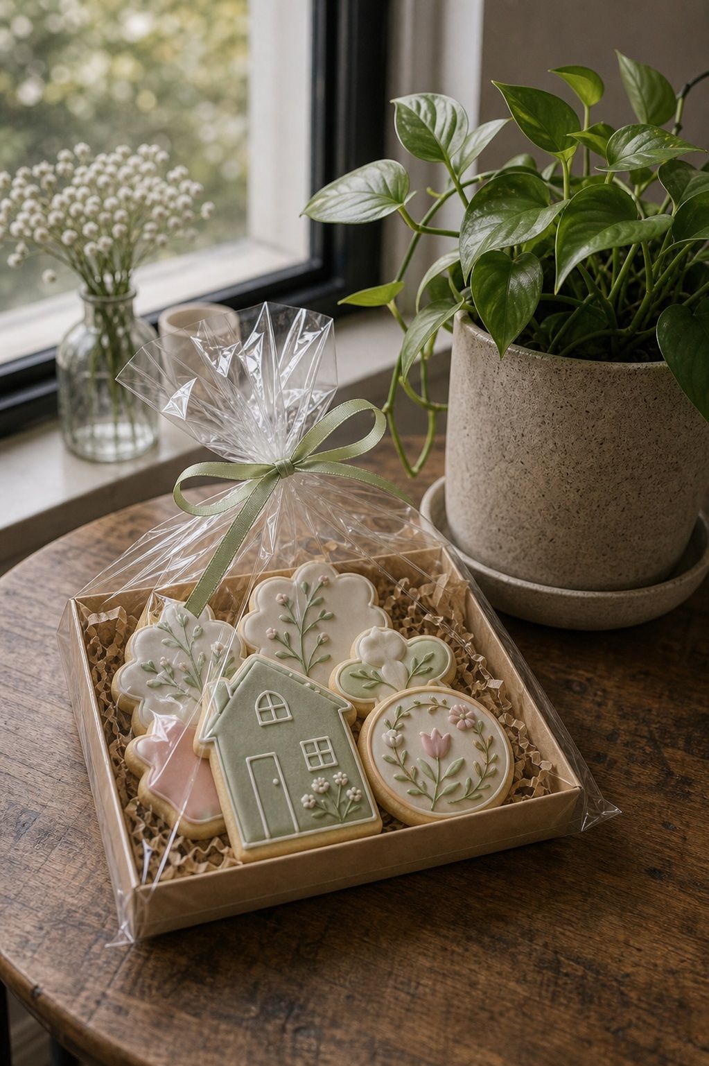 Cookies Plus a Houseplant small apartment idea for Top 16 Housewarming Cookies That Make the Sweetest Welcome Home Gift.