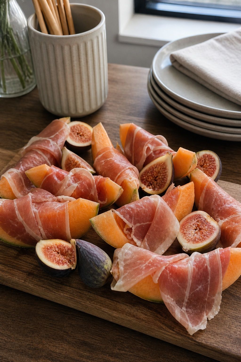 Prosciutto-Wrapped Melon or Fig small apartment idea for Top 18 Housewarming Party Food Ideas for an Easy Crowd-Pleasing Spread.