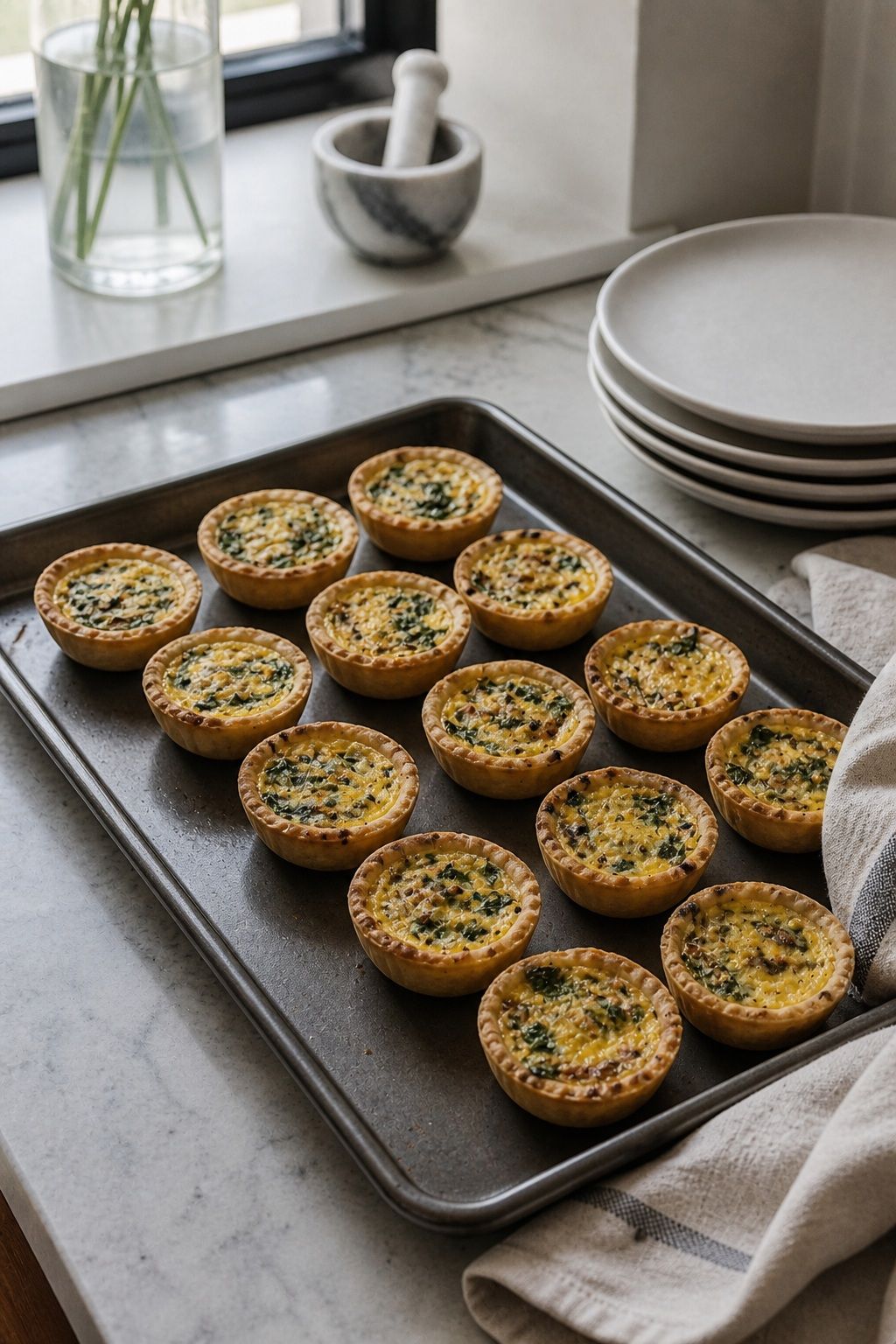 Mini Quiche Tray small apartment idea for Top 18 Housewarming Party Food Ideas for an Easy Crowd-Pleasing Spread.