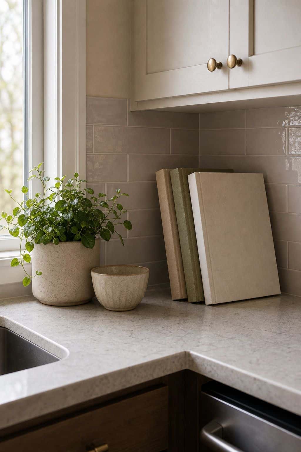 Cookbook Leaning small apartment idea for Top 17 Kitchen Counter Corner Decor Ideas for Functional Beauty.