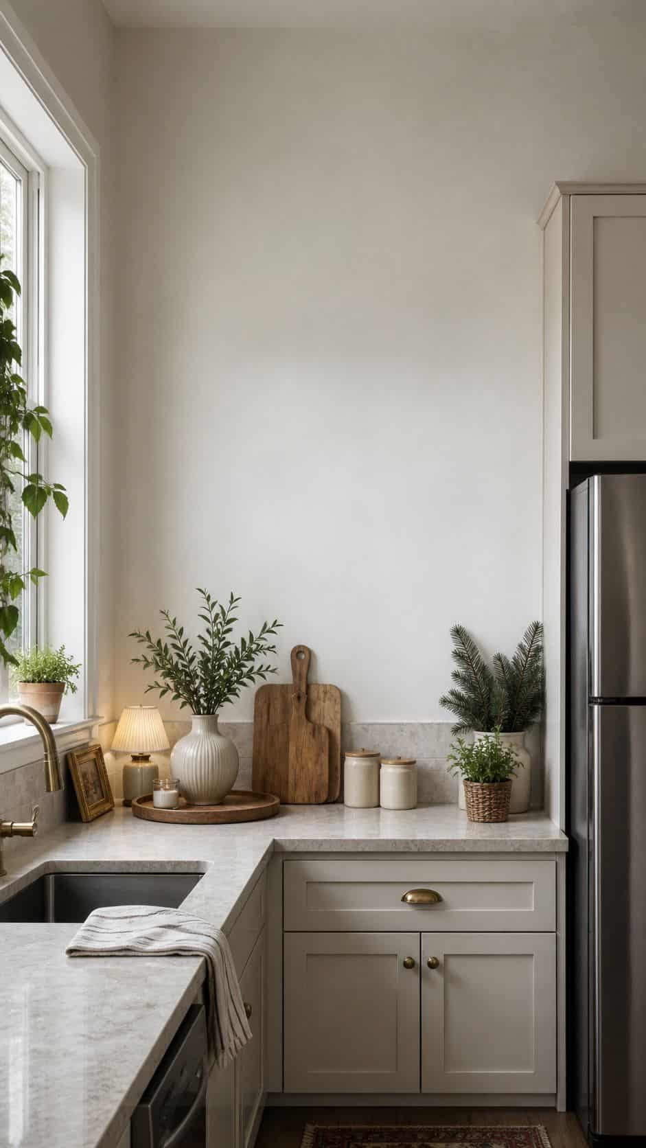 Small Plant small apartment idea for Top 17 Kitchen Counter Corner Decor Ideas for Functional Beauty.