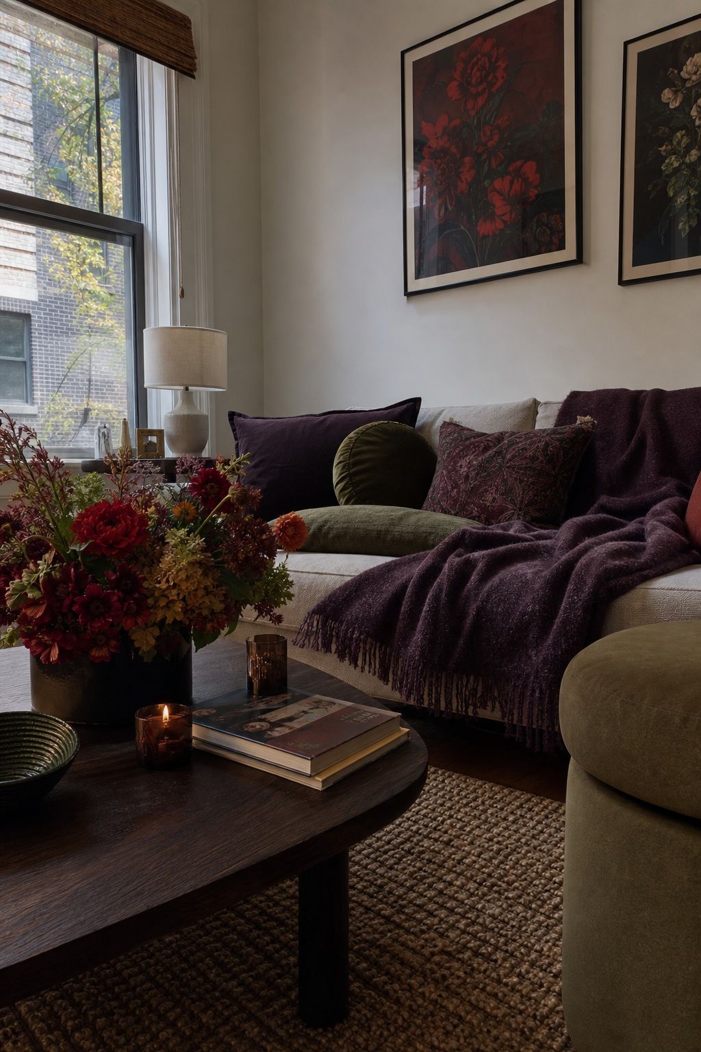 Commit to a Deeply Saturated Color Palette small apartment idea for Top 16 Moody Fall Decor Ideas for Small Apartments.