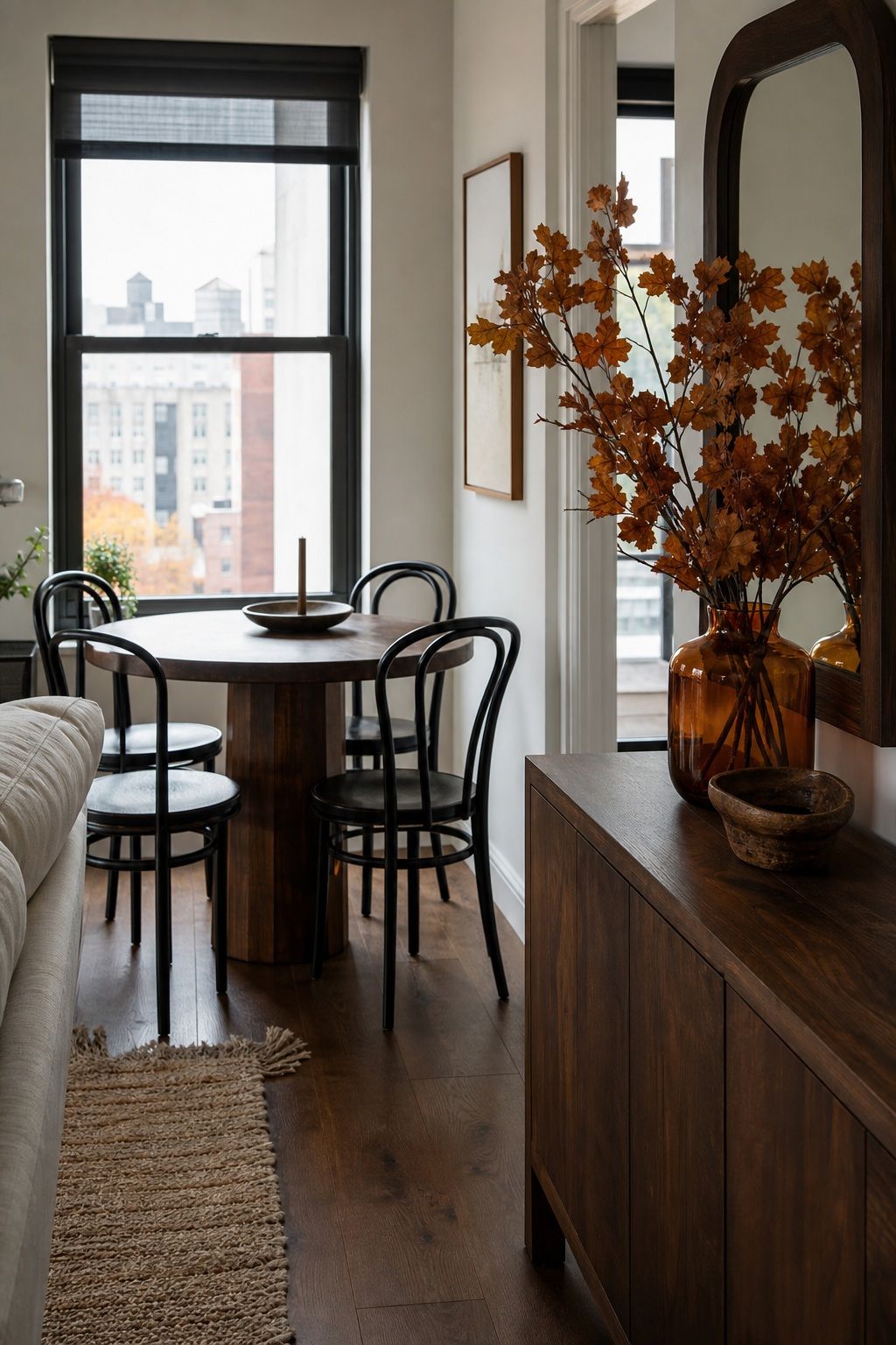 Choose Moody Wood Finishes small apartment idea for Top 16 Moody Fall Decor Ideas for Small Apartments.