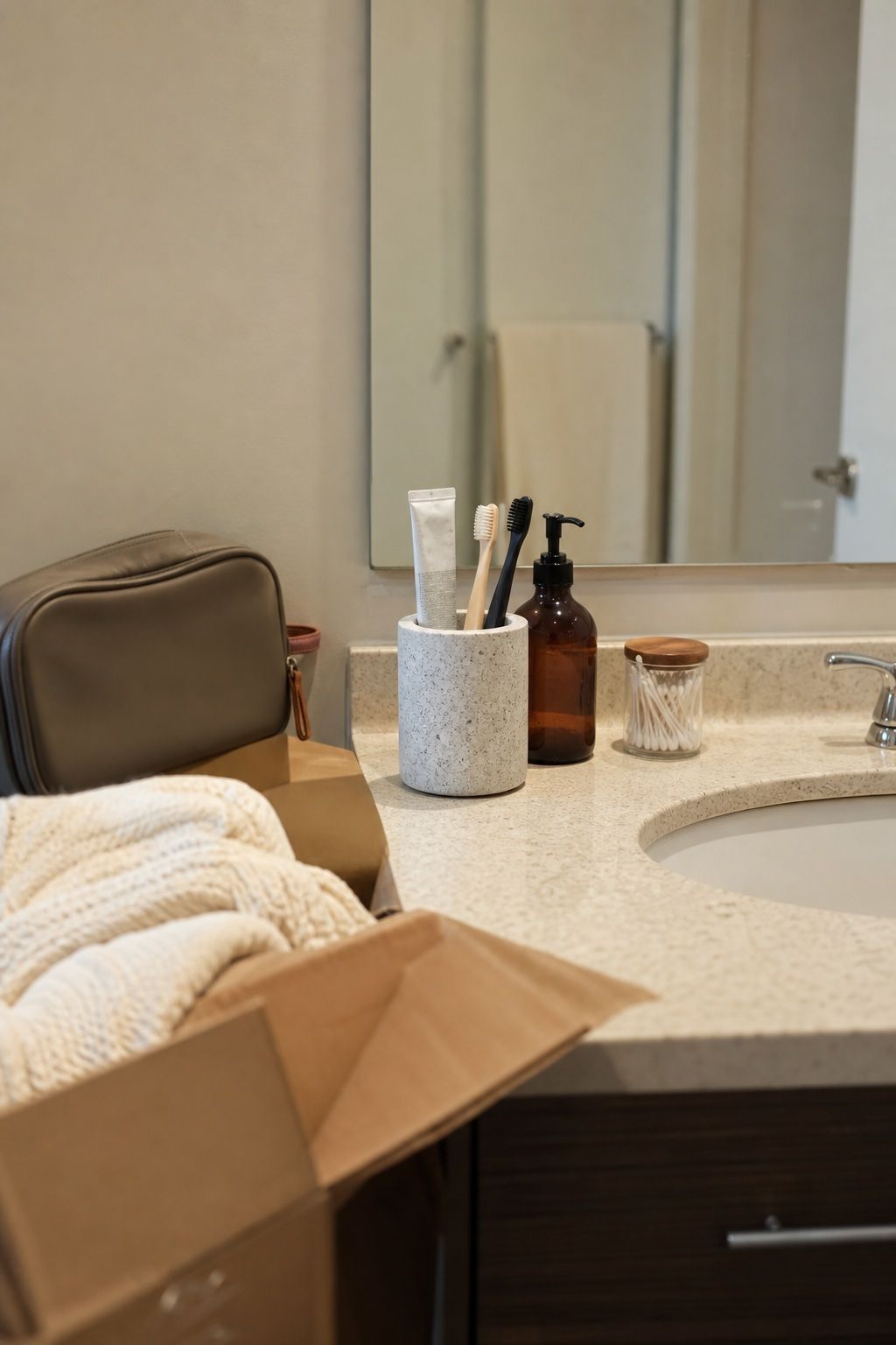 Toothbrush and Toothpaste small apartment idea for Top 17 Moving Out Essentials You Need to Keep Close on Day One.