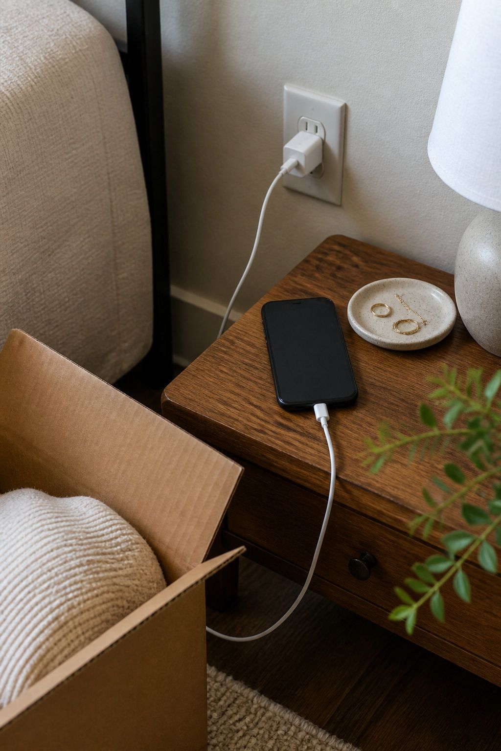 Phone Charger small apartment idea for Top 17 Moving Out Essentials You Need to Keep Close on Day One.