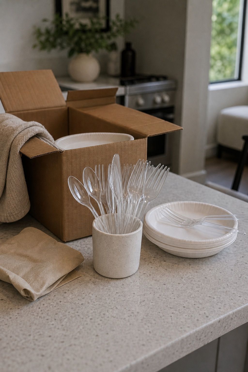 Plastic Utensils small apartment idea for Top 17 Moving Out Essentials You Need to Keep Close on Day One.