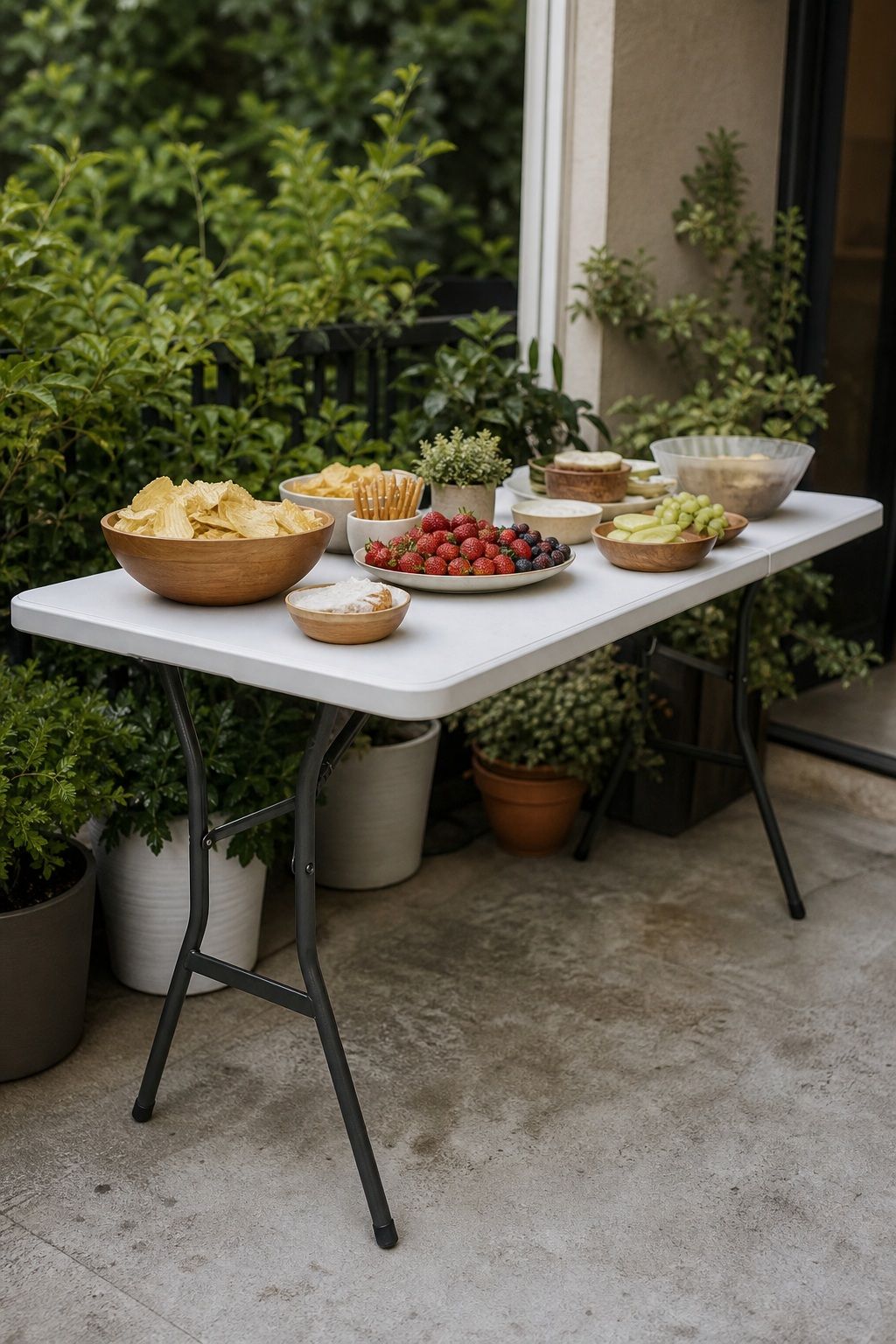 6-Foot Weatherproof Folding Table small apartment idea for 20 Outdoor Entertaining Essentials From Amazon for Your Next Summer Party.