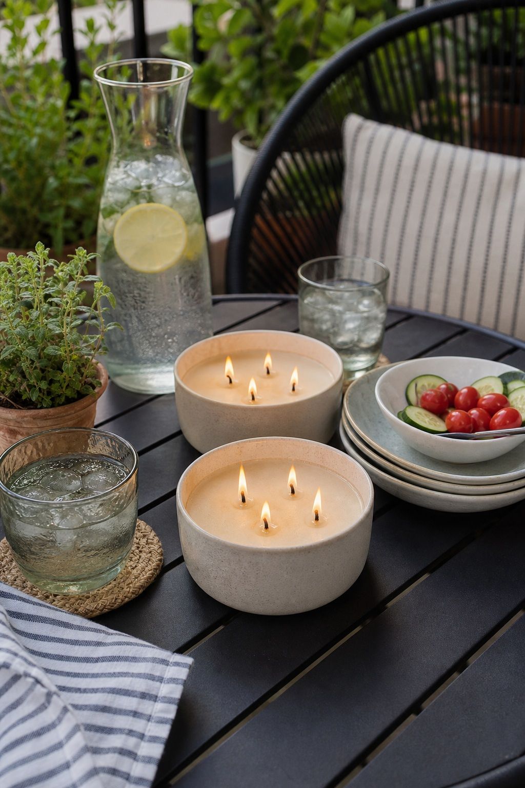 Outdoor 3-Wick Citronella Candles Set of 2 small apartment idea for 20 Outdoor Entertaining Essentials From Amazon for Your Next Summer Party.