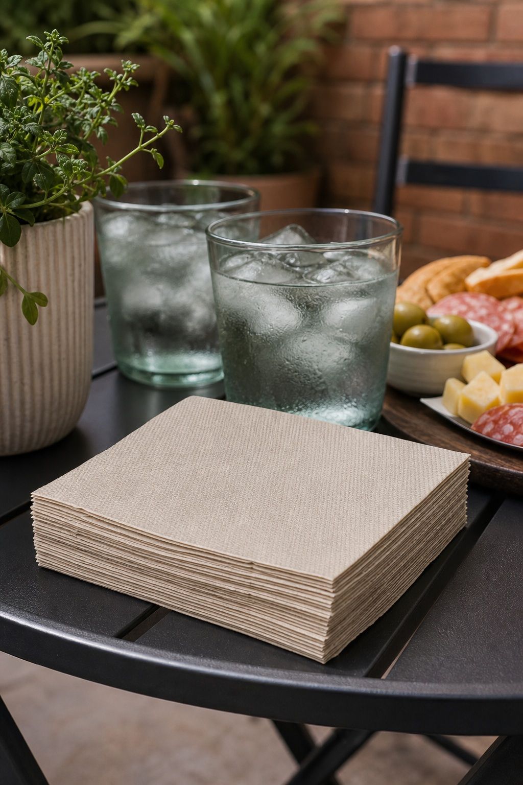Linen-Texture Paper Cocktail Napkins 100-Pack small apartment idea for 20 Outdoor Entertaining Essentials From Amazon for Your Next Summer Party.