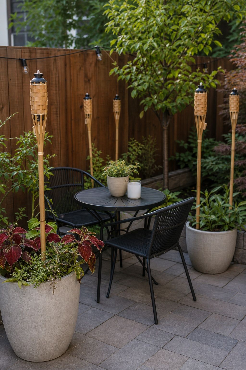 Bamboo Citronella Garden Torches Set of 6 small apartment idea for 20 Outdoor Entertaining Essentials From Amazon for Your Next Summer Party.