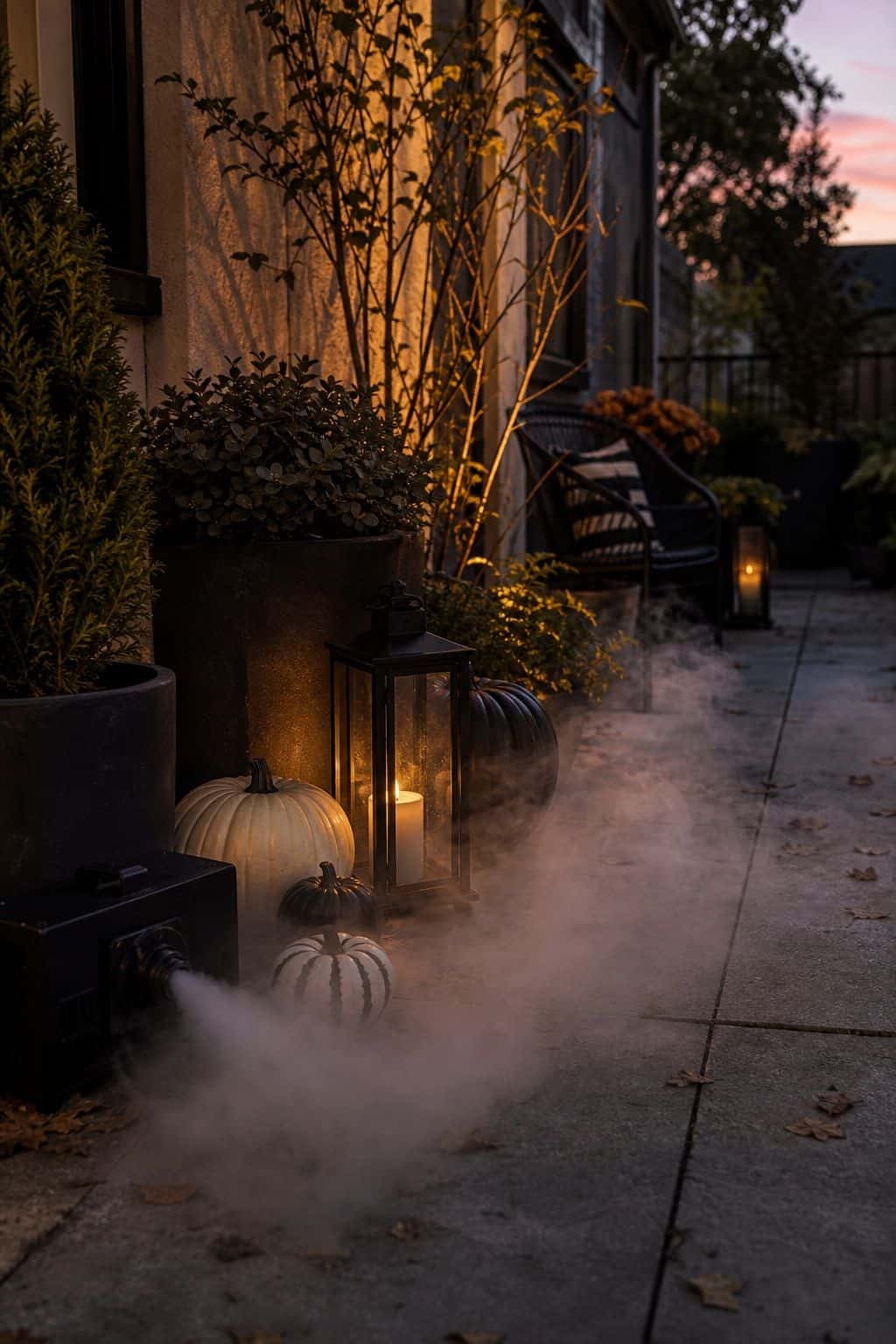 Add a Fog Machine for Atmosphere small apartment idea for Top 20 Outdoor Halloween Decor Ideas to Transform Your Yard.
