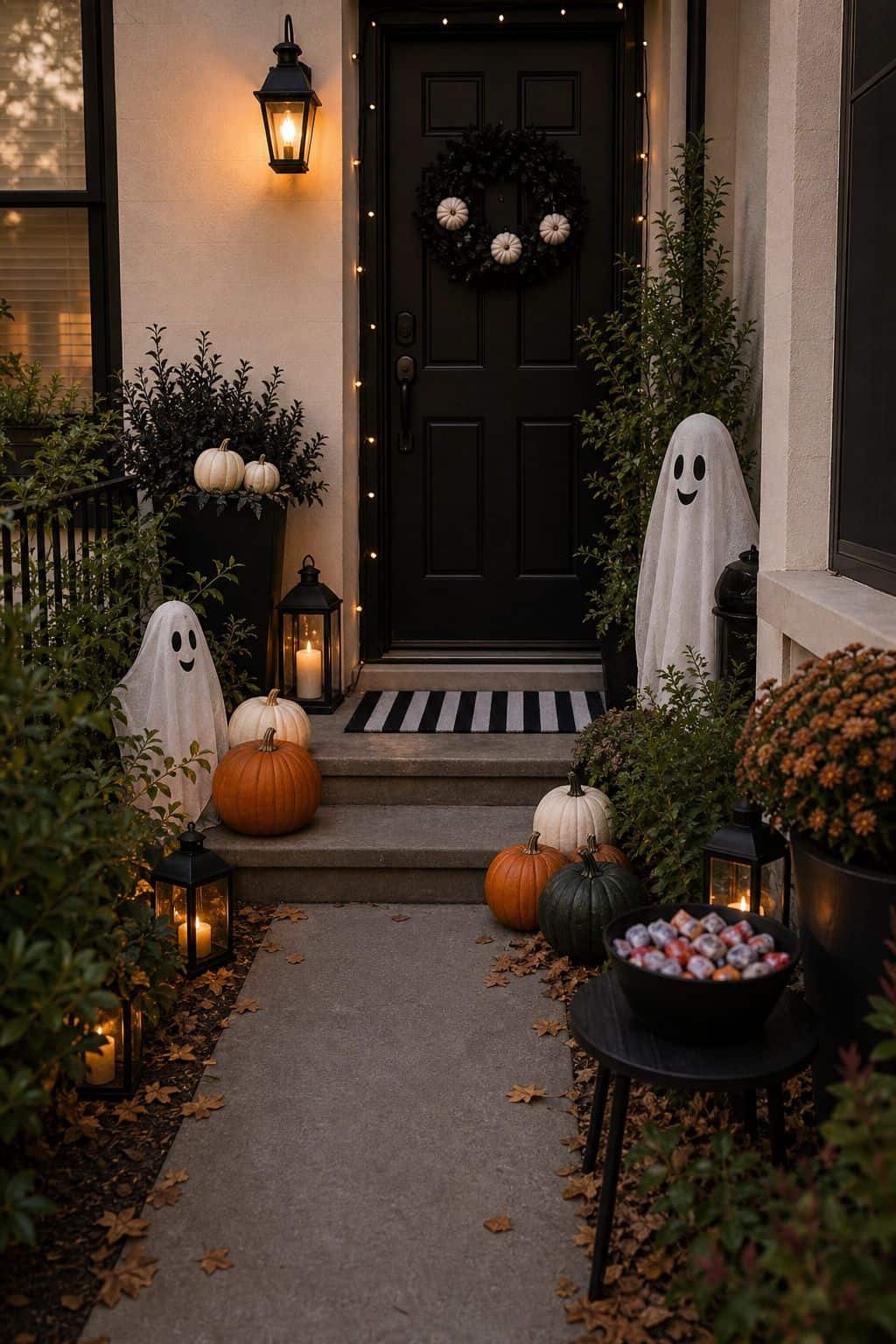 Balance Spooky With Welcoming for Trick-or-Treaters small apartment idea for Top 20 Outdoor Halloween Decor Ideas to Transform Your Yard.