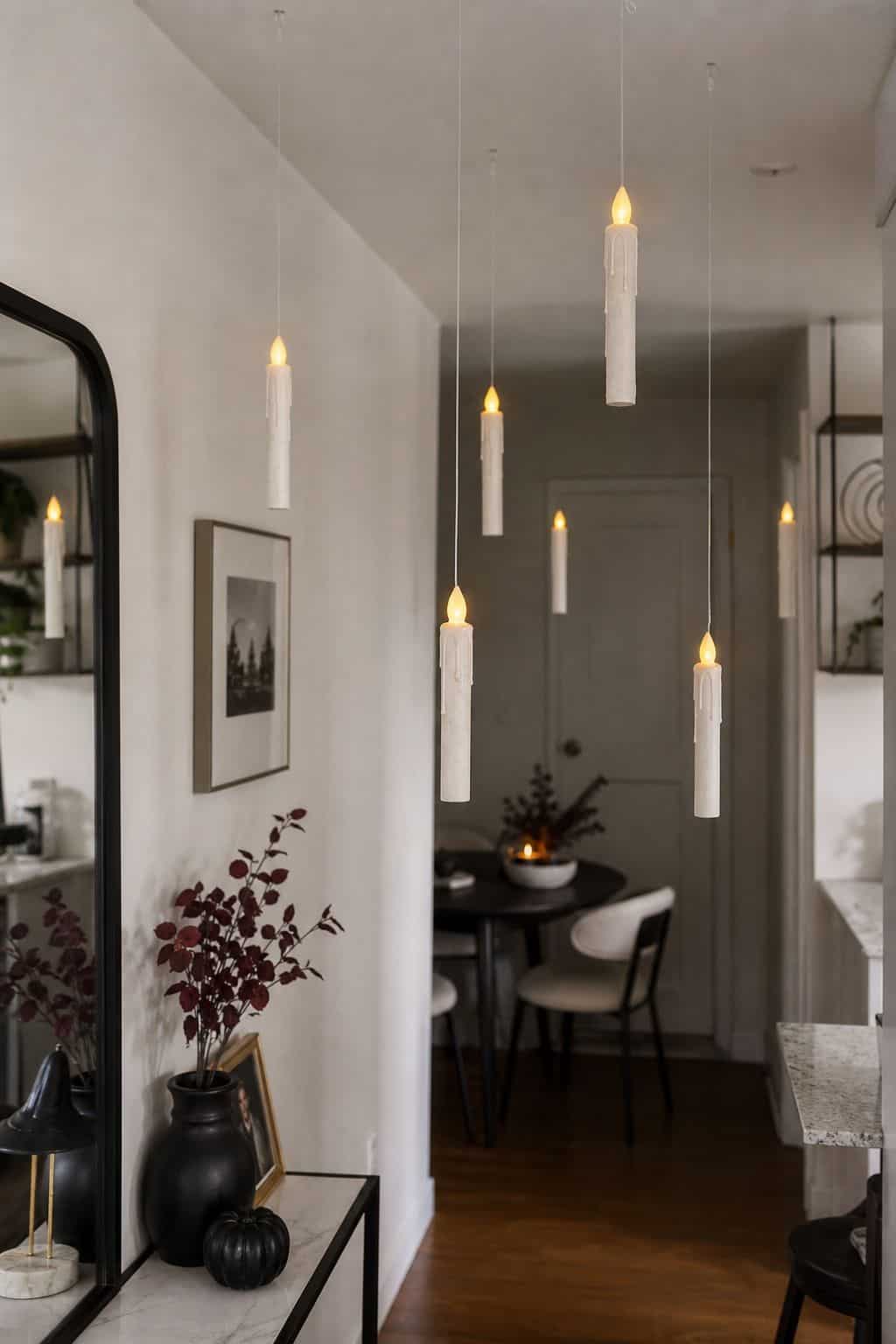 Make DIY Floating Candles small apartment idea for Top 19 Simple Halloween Decor Ideas for Small Apartments.