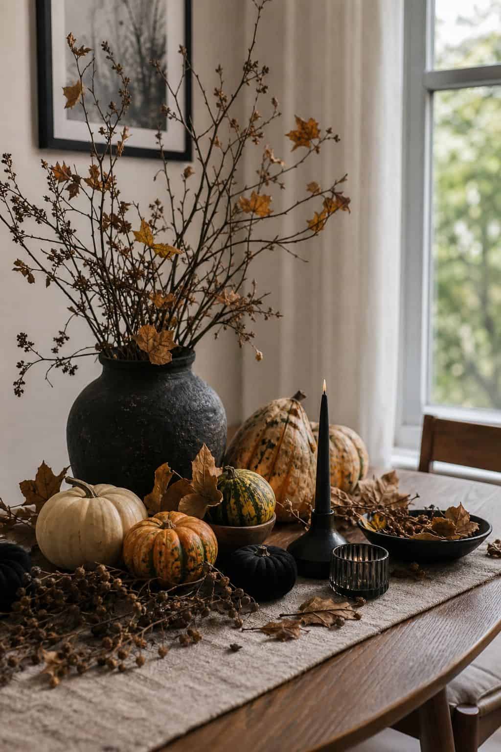 Bring in Natural Fall Elements small apartment idea for Top 19 Simple Halloween Decor Ideas for Small Apartments.