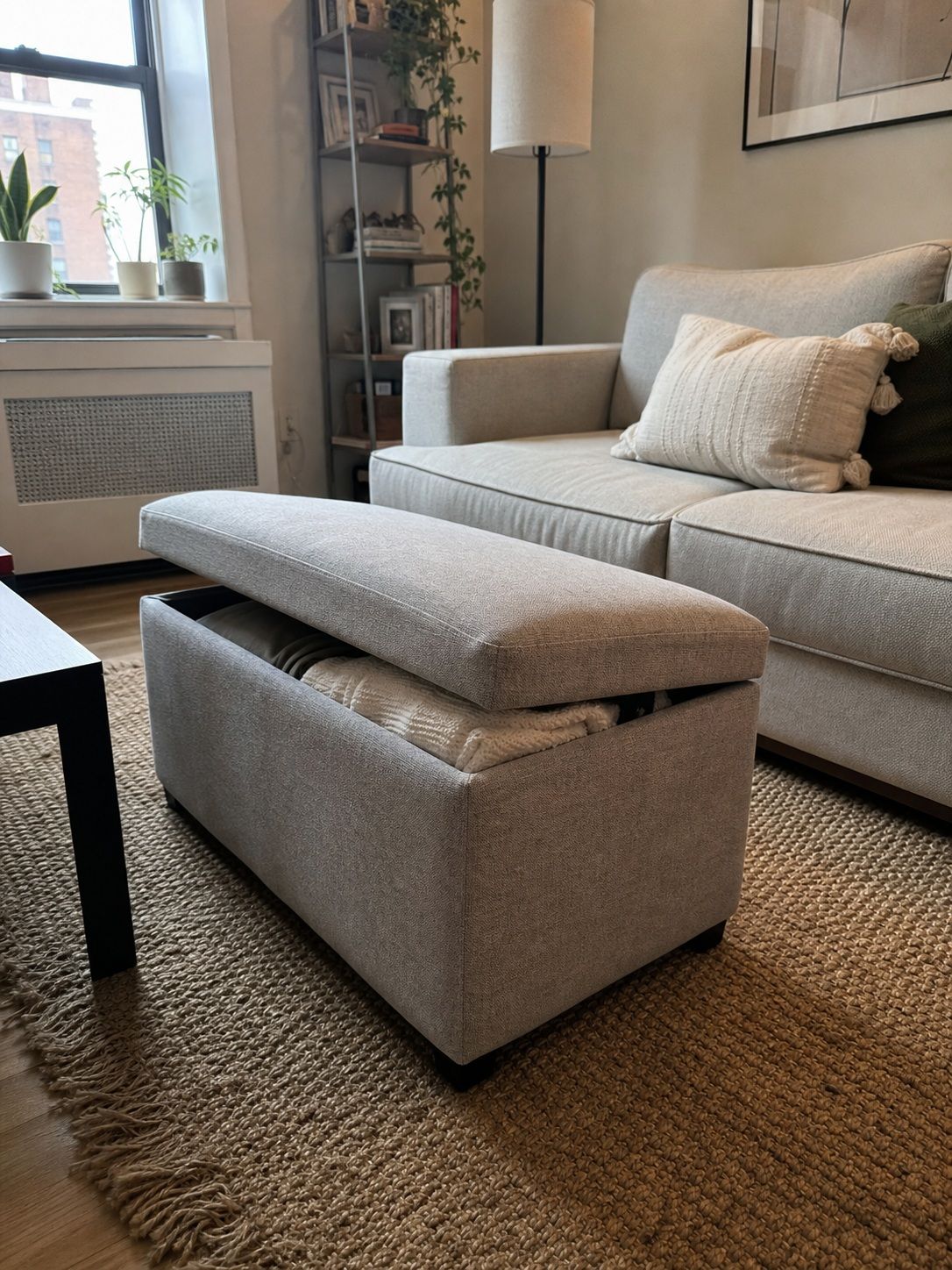 Storage Ottoman small apartment idea for 25 Small Apartment Essentials From Amazon That Actually Make Small Spaces Work.