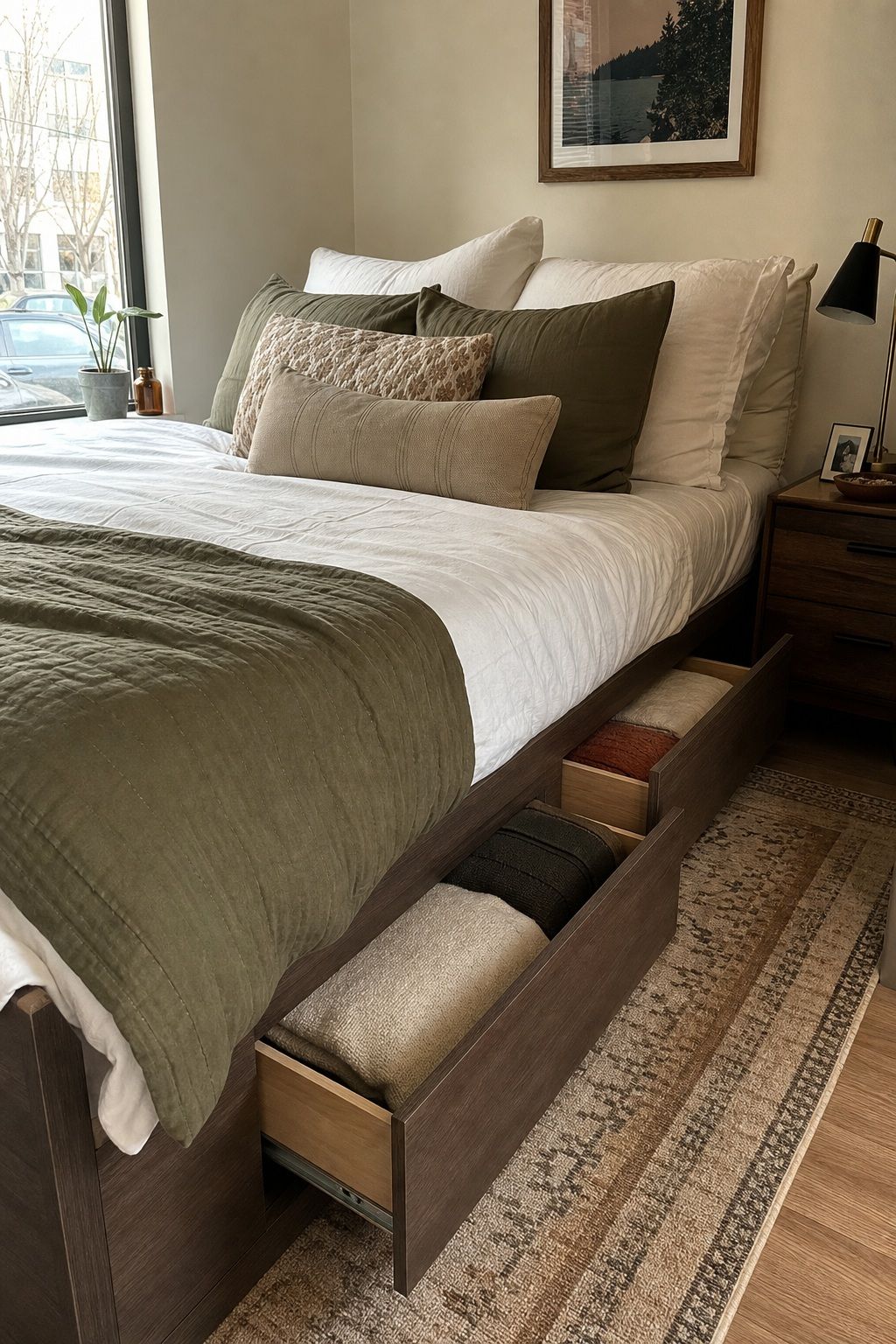 Bed Frame with Storage Drawers small apartment idea for 25 Small Apartment Essentials From Amazon That Actually Make Small Spaces Work.