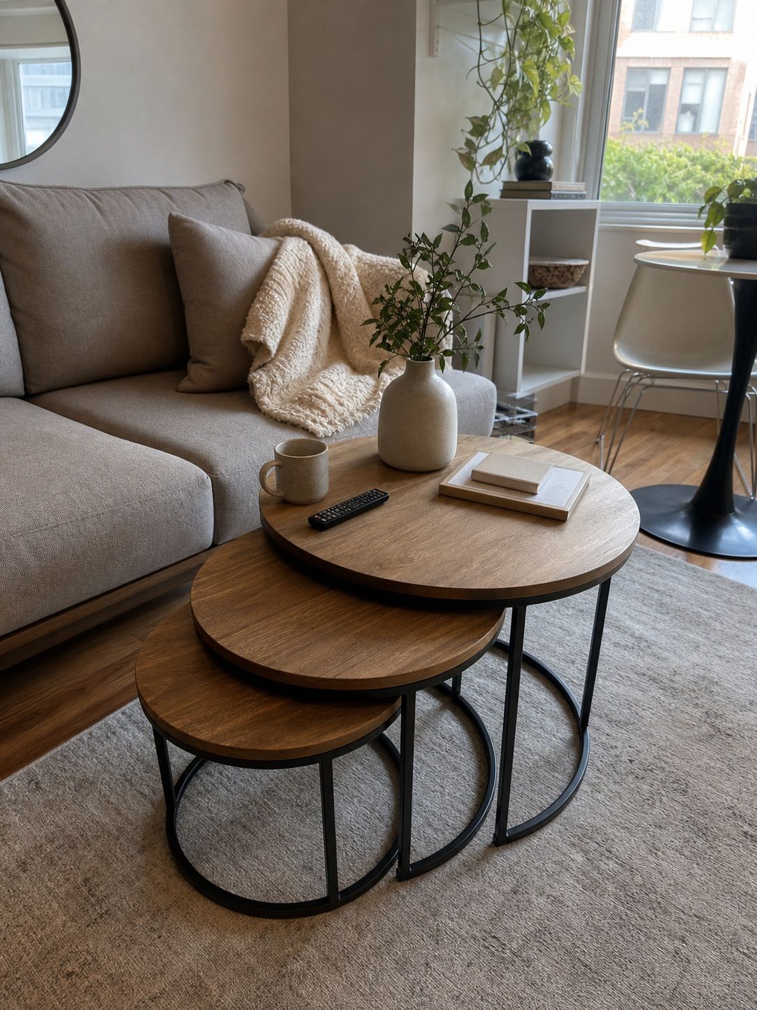 Nesting Coffee Tables small apartment idea for 25 Small Apartment Essentials From Amazon That Actually Make Small Spaces Work.