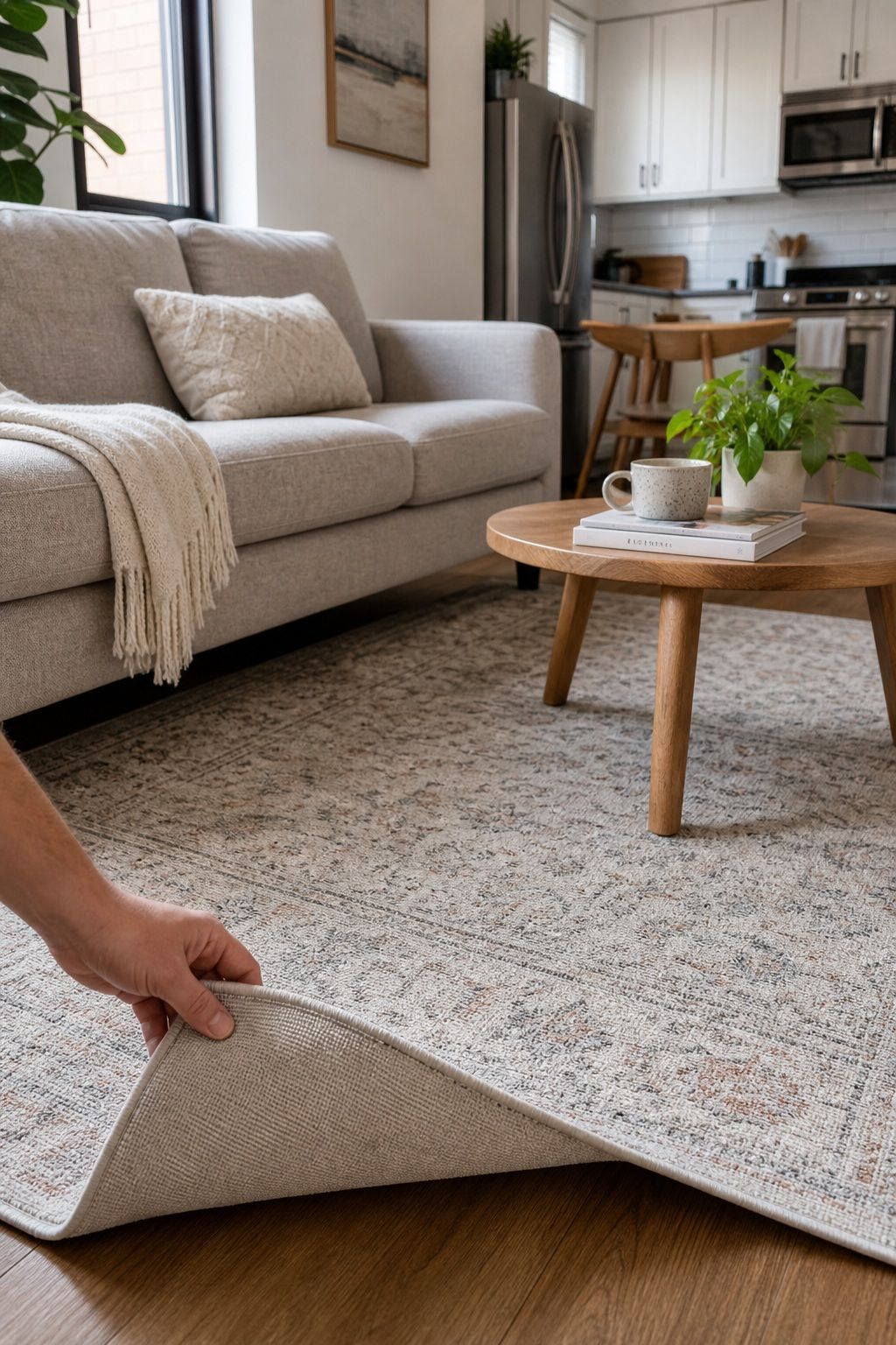 Choose a Washable Rug for Practical Maintenance small apartment rug idea for Top 17 Small Apartment Rug Ideas That Define Your Space Without Overwhelming It.