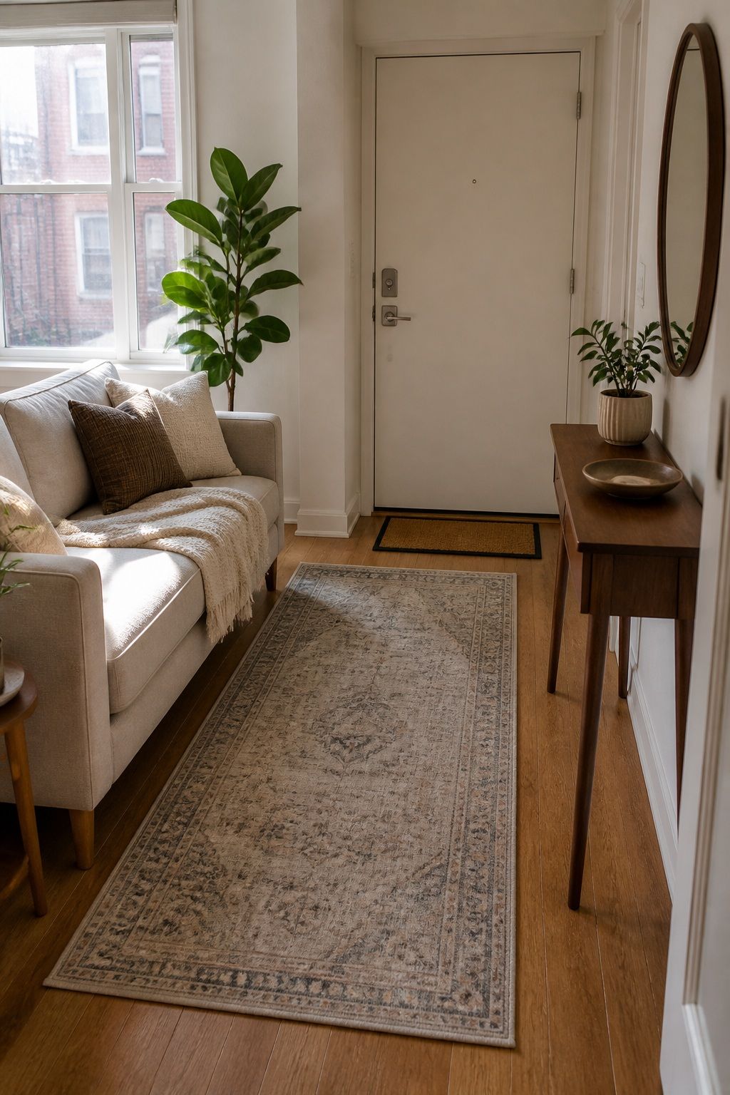 Use a Low-Pile Rug in Tight Spaces small apartment rug idea for Top 17 Small Apartment Rug Ideas That Define Your Space Without Overwhelming It.