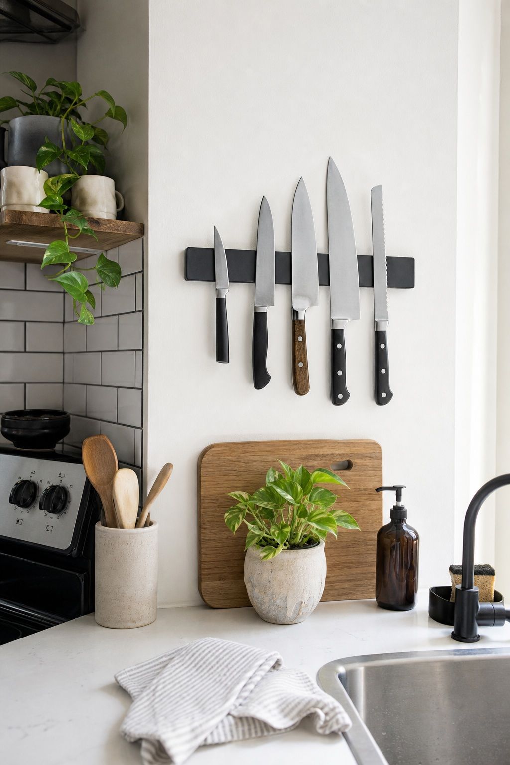 Kitchen Open Shelf small apartment idea for Top 15 Small Apartment Shelf Decor Ideas That Look Styled, Not Cluttered.