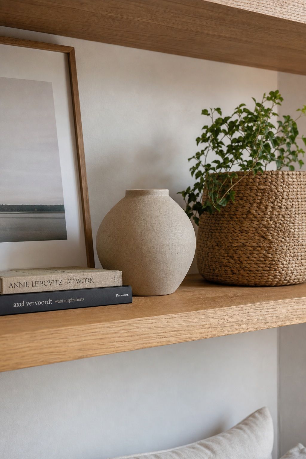 Mix Three Materials Per Shelf small apartment idea for Top 15 Small Apartment Shelf Decor Ideas That Look Styled, Not Cluttered.