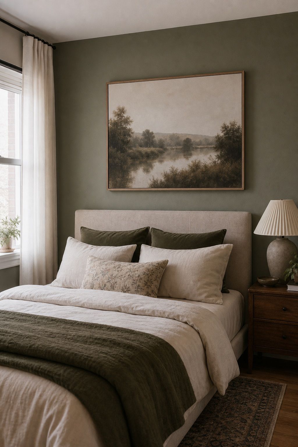Bedroom, Focal Wall Behind the Bed small apartment idea for Top 15 Small Apartment Wall Art Ideas That Make Every Room Look Finished.