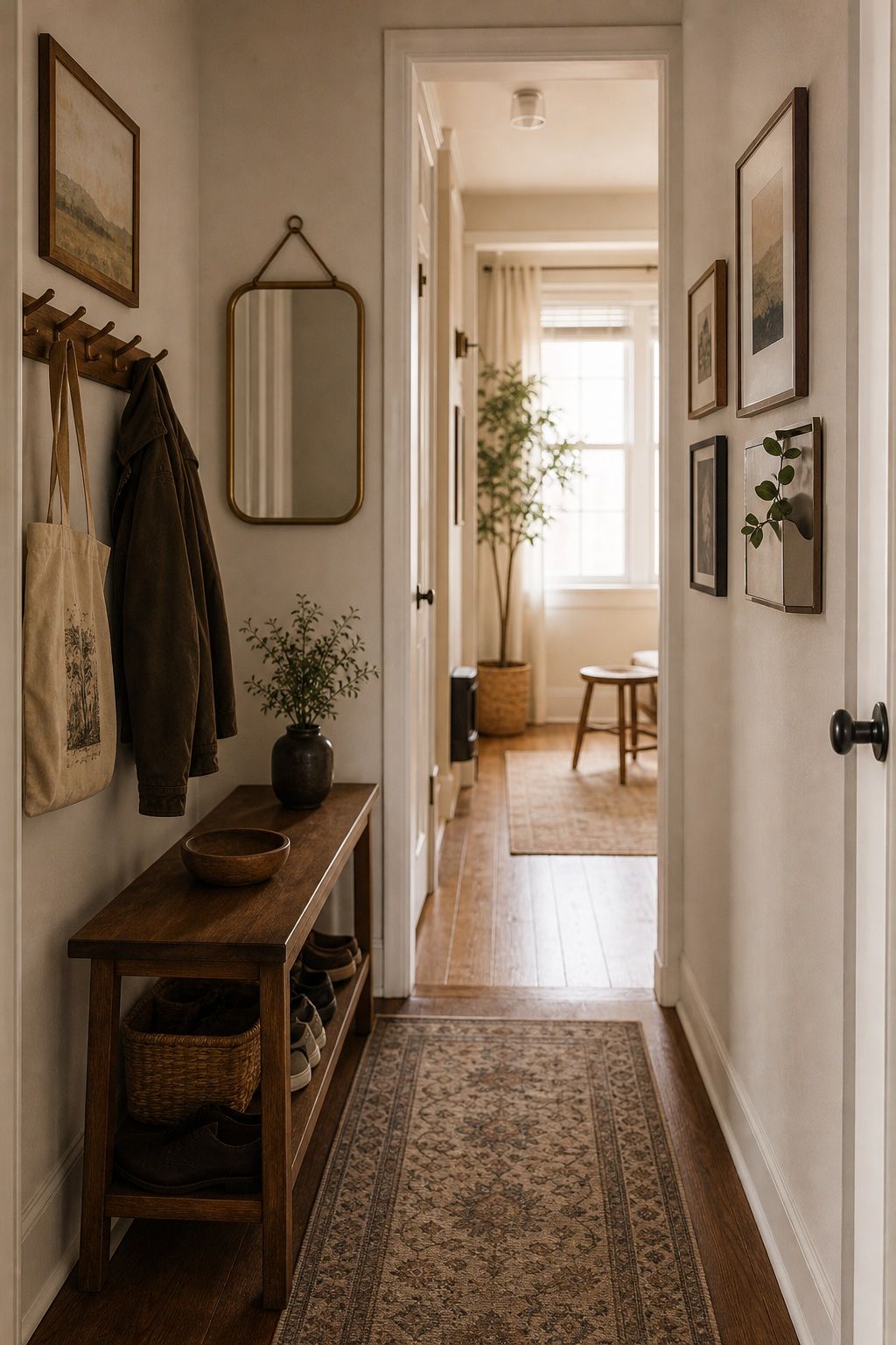Entryway or Hallway Wall small apartment idea for Top 15 Small Apartment Wall Art Ideas That Make Every Room Look Finished.