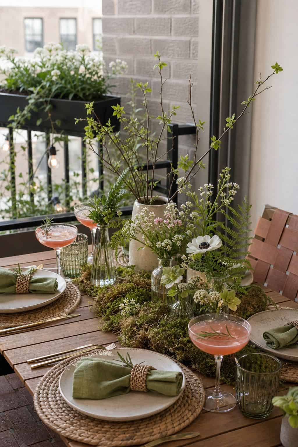 Bring in Nature-Inspired Table Decor small apartment idea for Top 17 Spring Cocktail Party Decor Ideas for a Garden-Party Evening.