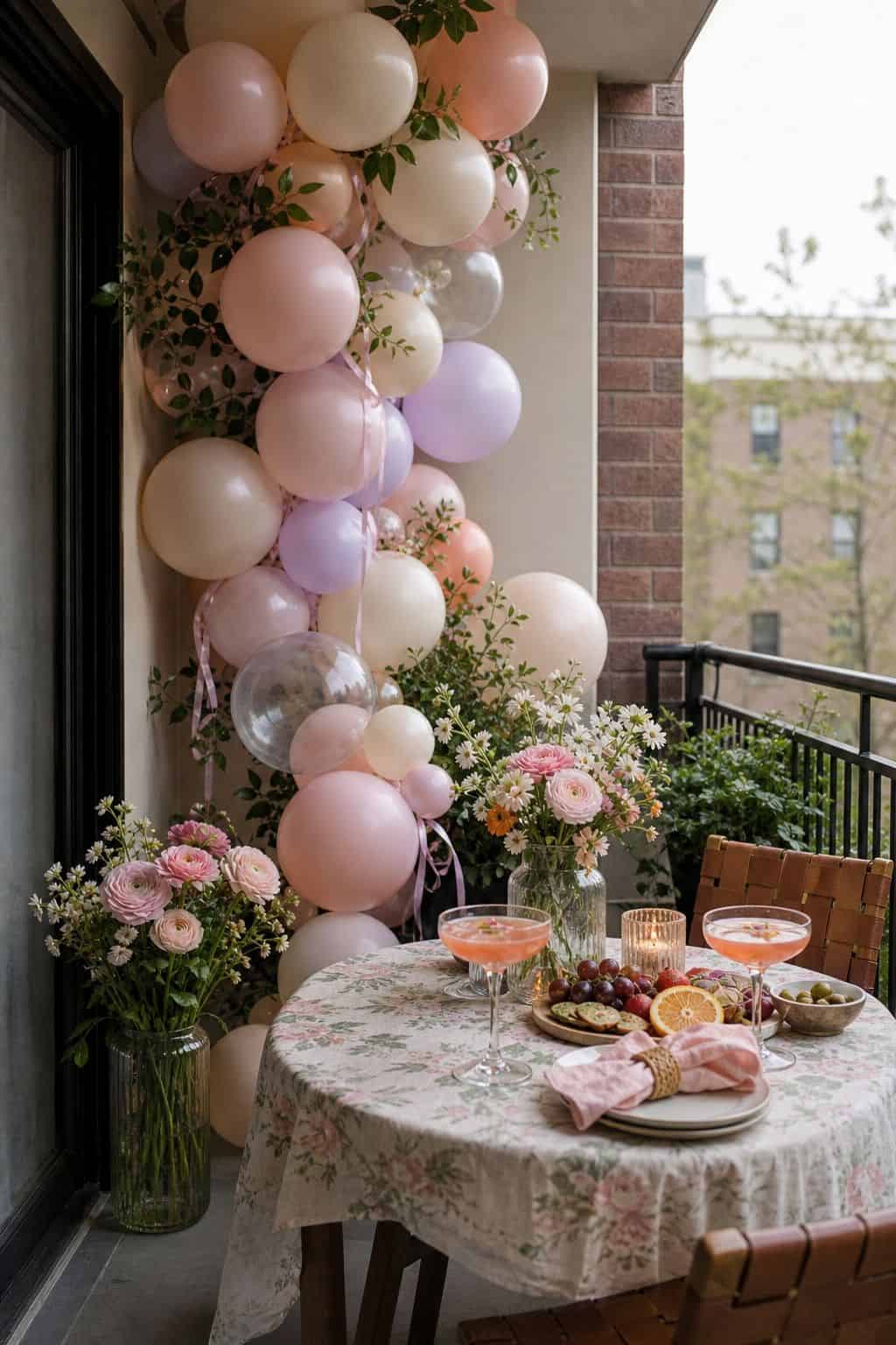Decorate With Pastel Balloons or Florals small apartment idea for Top 17 Spring Cocktail Party Decor Ideas for a Garden-Party Evening.