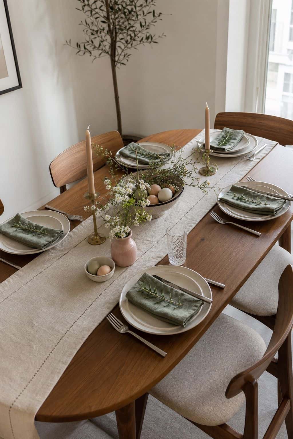 13. Set a Layered Neutral Spring Table