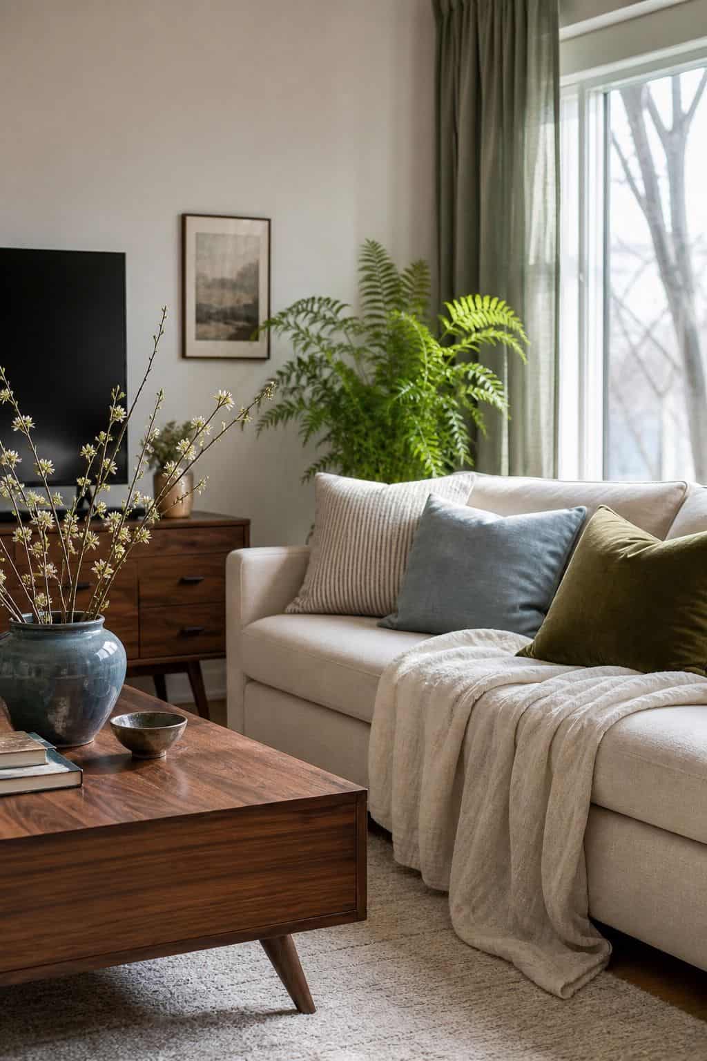 15. Refresh the Living Room With Light Layers
