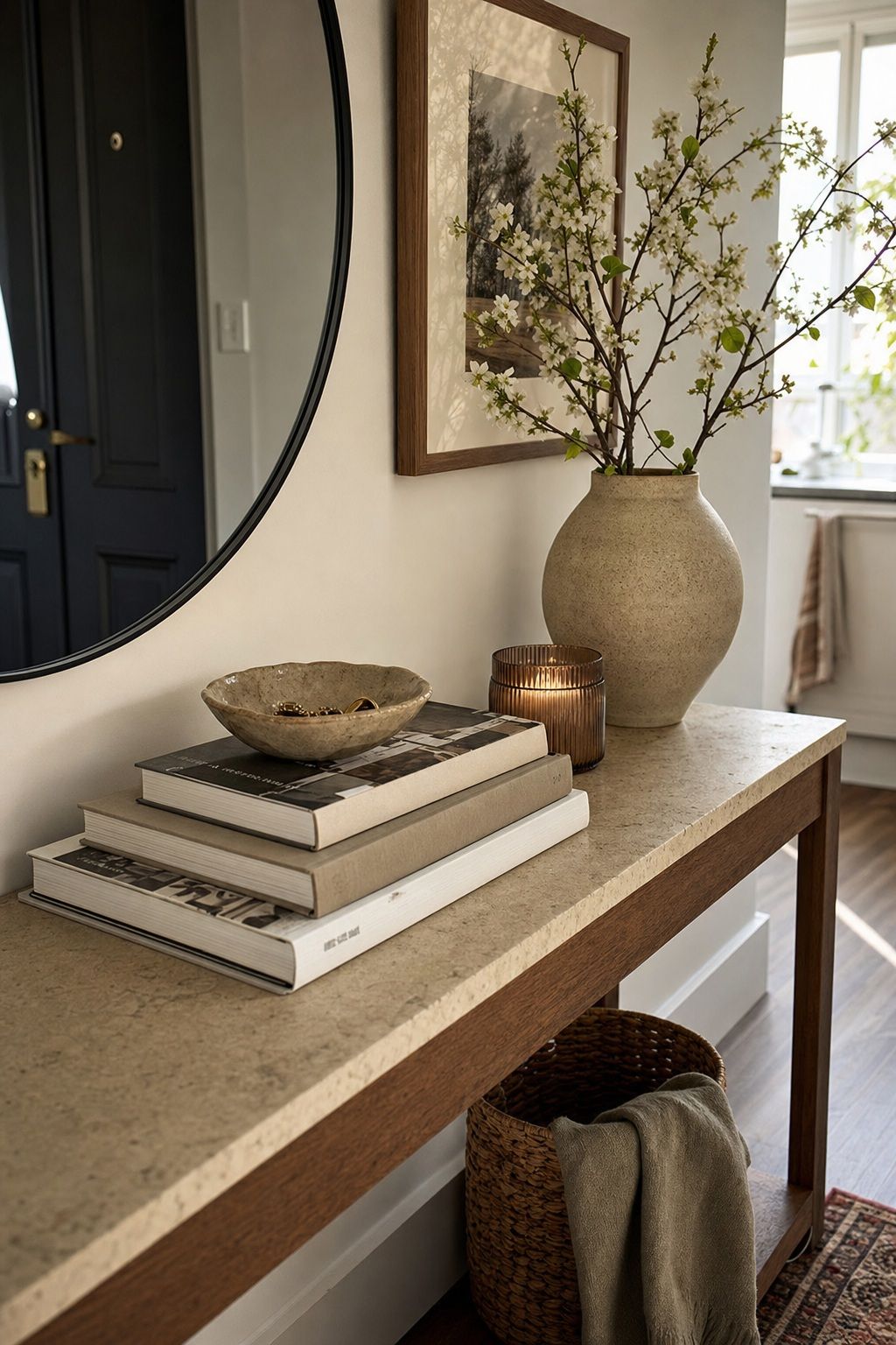 The Low Element small apartment idea for Top 16 Spring Entry Table Decor Ideas for Small Apartments.