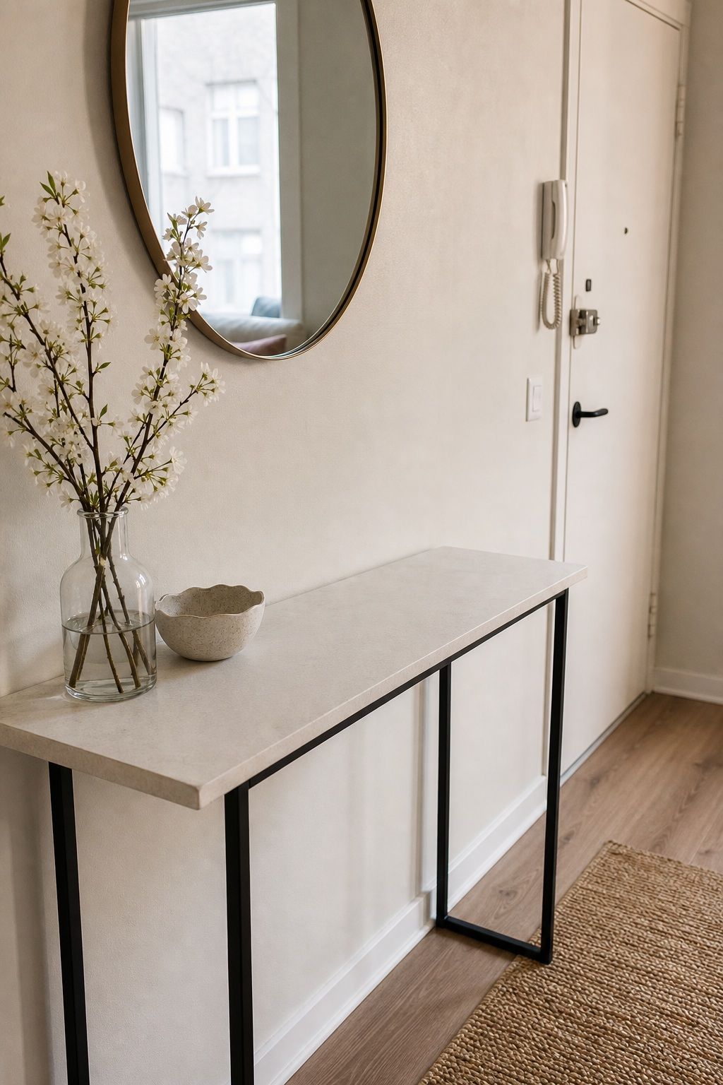 Negative Space small apartment idea for Top 16 Spring Entry Table Decor Ideas for Small Apartments.