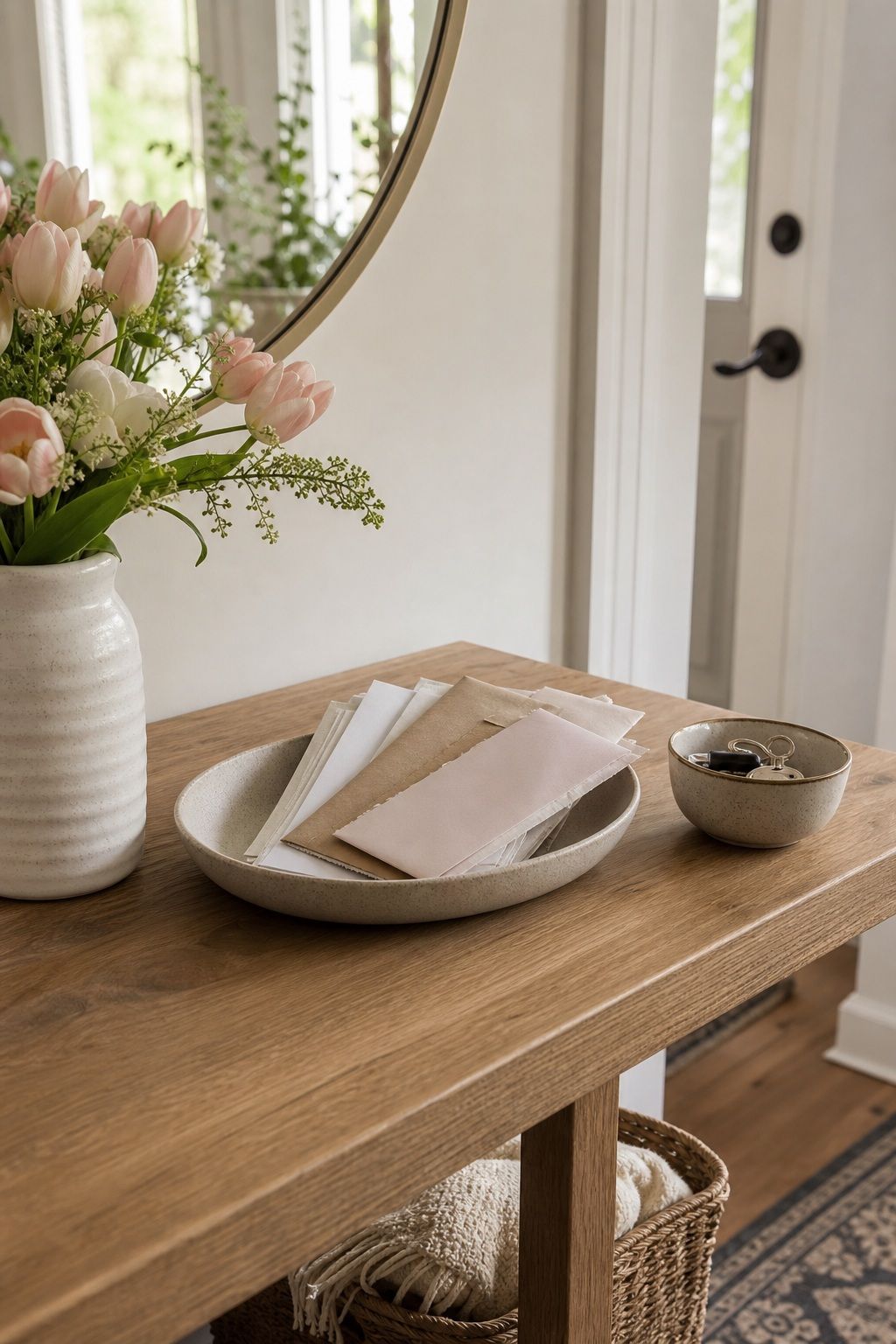The Mail Dish small apartment idea for Top 16 Spring Entry Table Decor Ideas for Small Apartments.