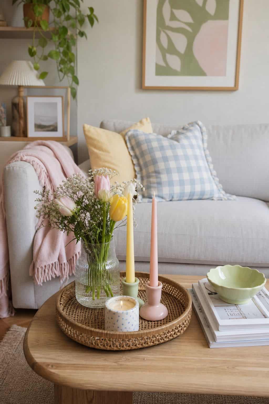 Add Seasonal Decor Accents small apartment idea for Top 18 Spring Living Room Decor Ideas for Small Apartments.