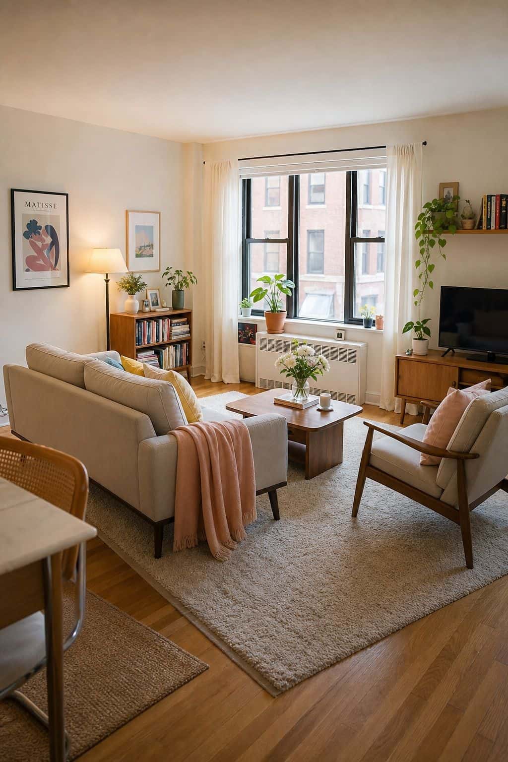 Rearrange Furniture for an Open Layout small apartment idea for Top 18 Spring Living Room Decor Ideas for Small Apartments.