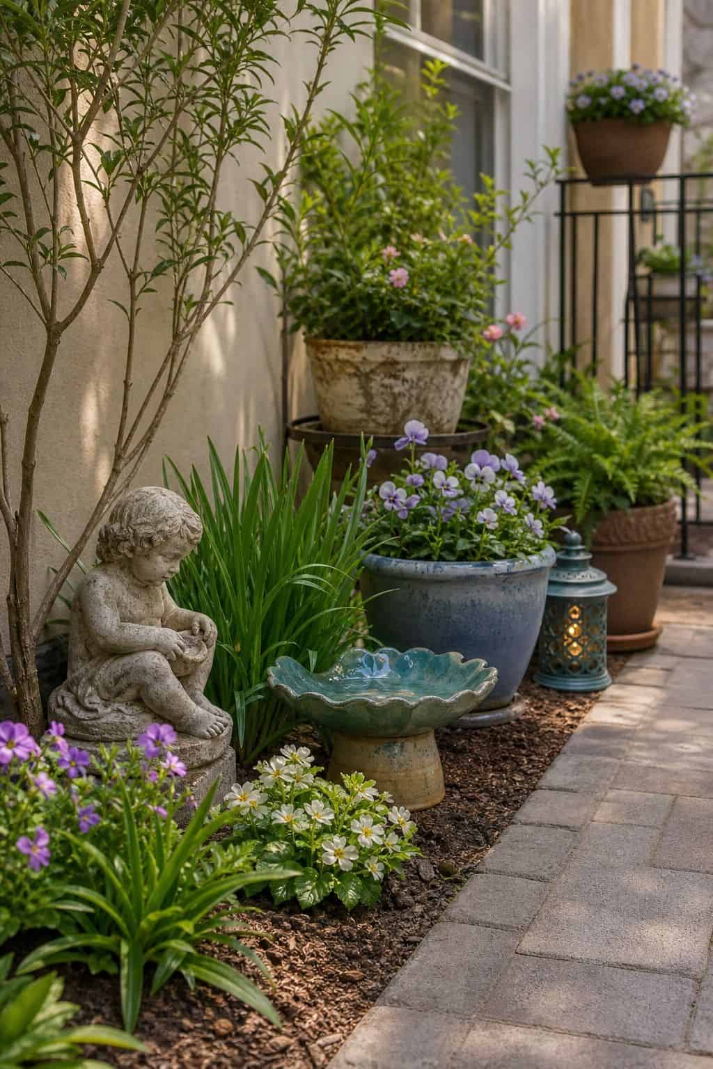 Place Garden Statues and Accents small apartment idea for Top 18 Spring Yard Decor Ideas for a Garden-Ready Outdoor Refresh.