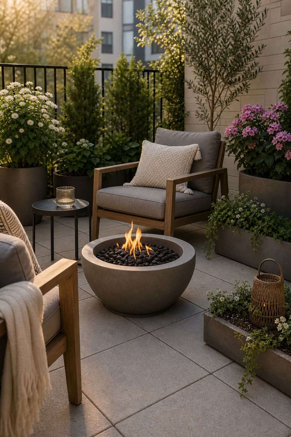 Add a Fire Pit small apartment idea for Top 18 Spring Yard Decor Ideas for a Garden-Ready Outdoor Refresh.