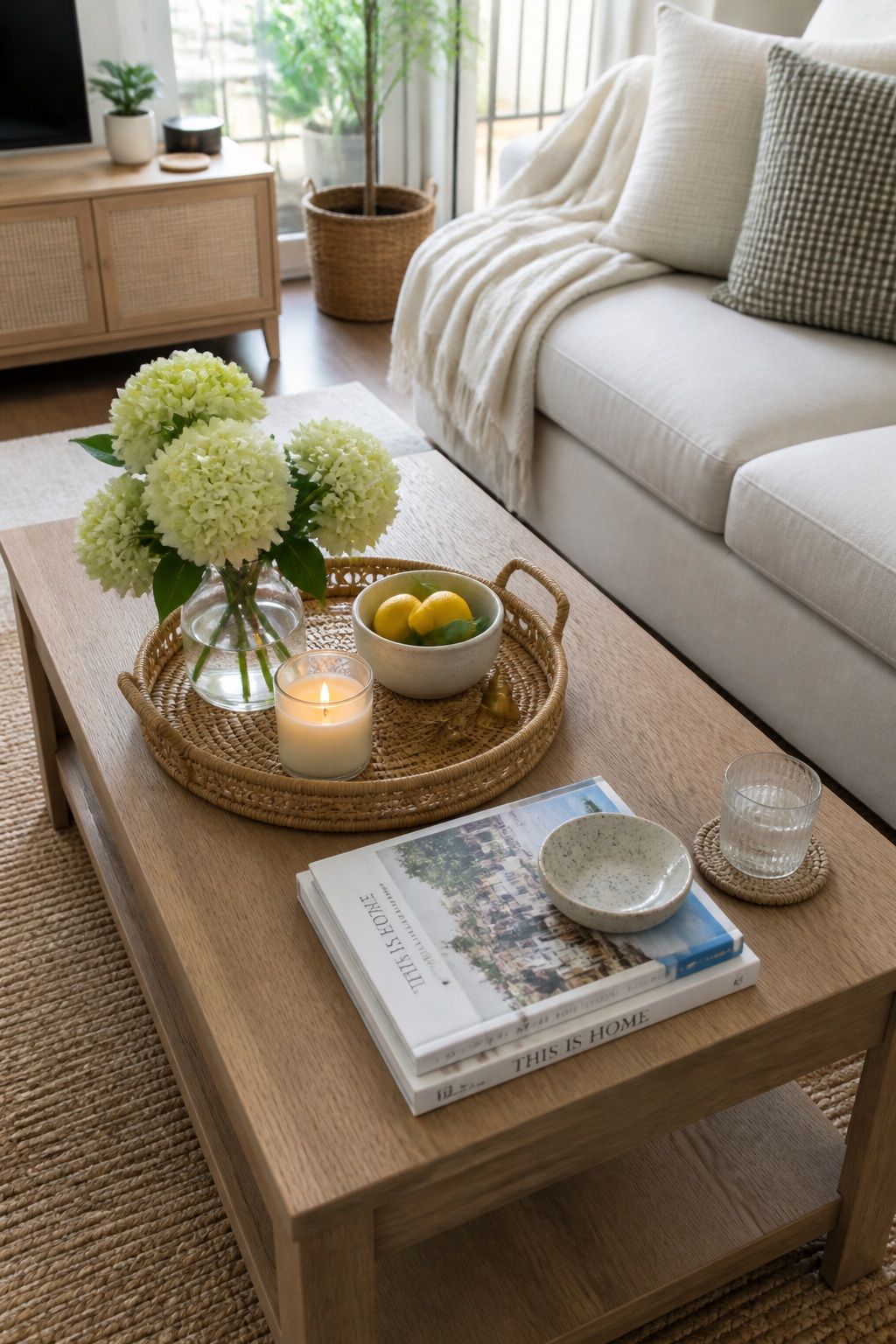 Refresh the Coffee Table for the Season small apartment idea for Top 18 Summer Home Decor Ideas for Small Apartments.