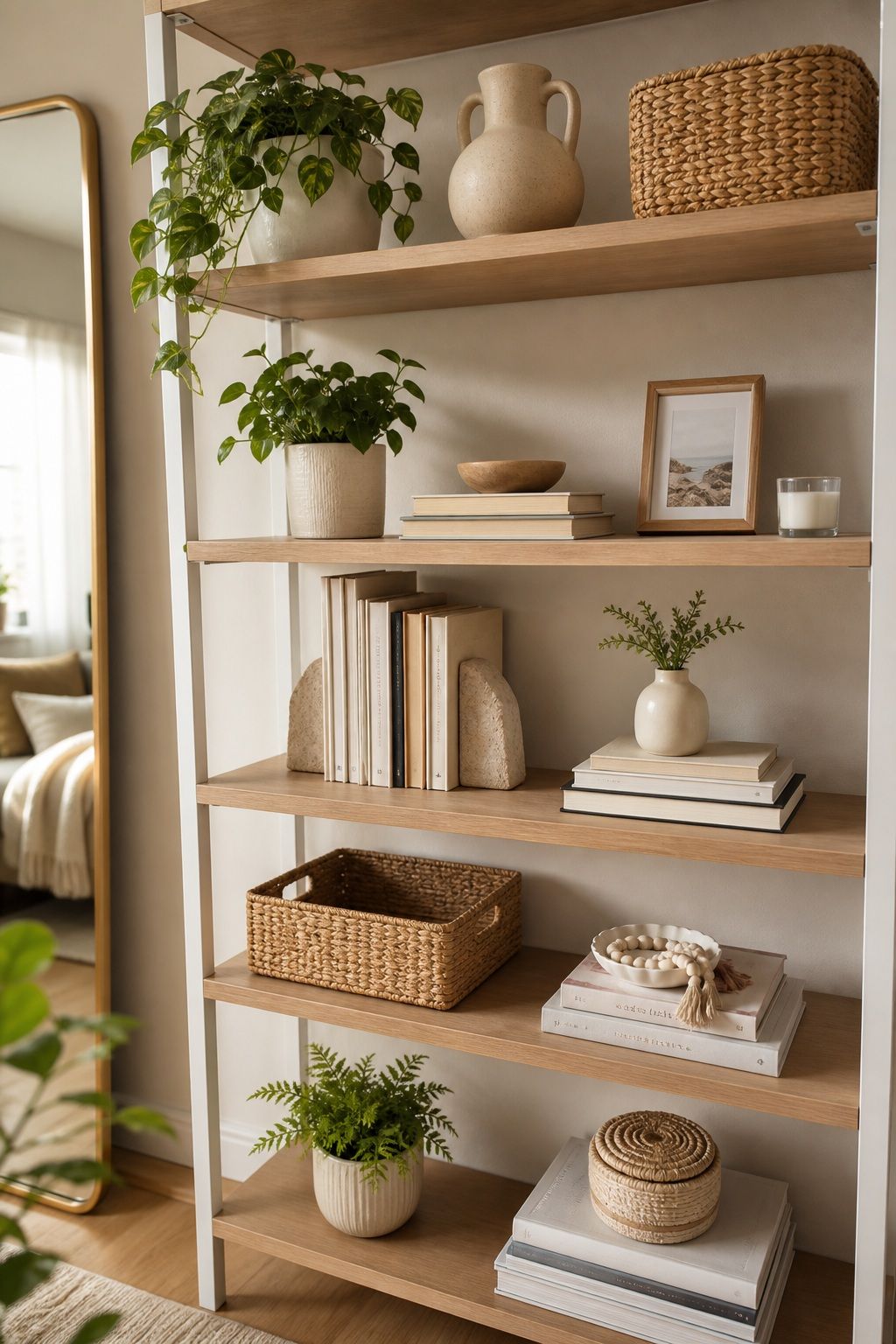 Style Shelves and Bookcases Lighter small apartment idea for Top 18 Summer Home Decor Ideas for Small Apartments.