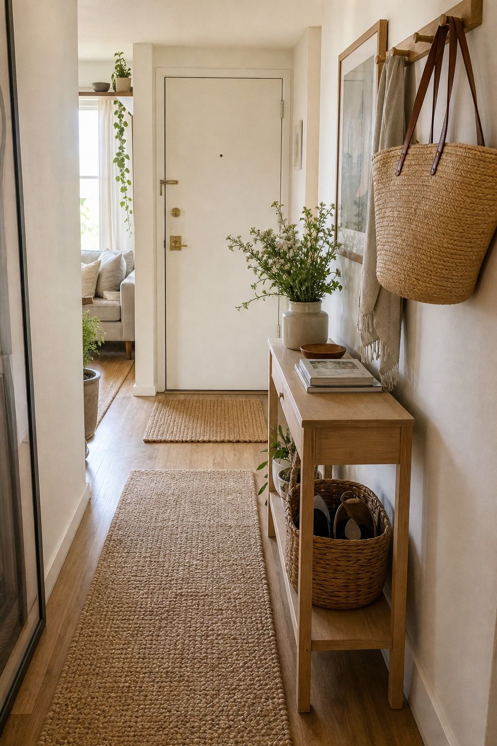 Refresh the Entryway for a Summer Welcome small apartment idea for Top 18 Summer Home Decor Ideas for Small Apartments.