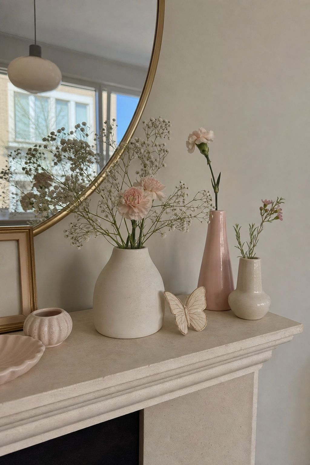 Add Butterfly Decor small apartment idea for Top 20 Summer Mantel Decorating Ideas for Small Spaces.