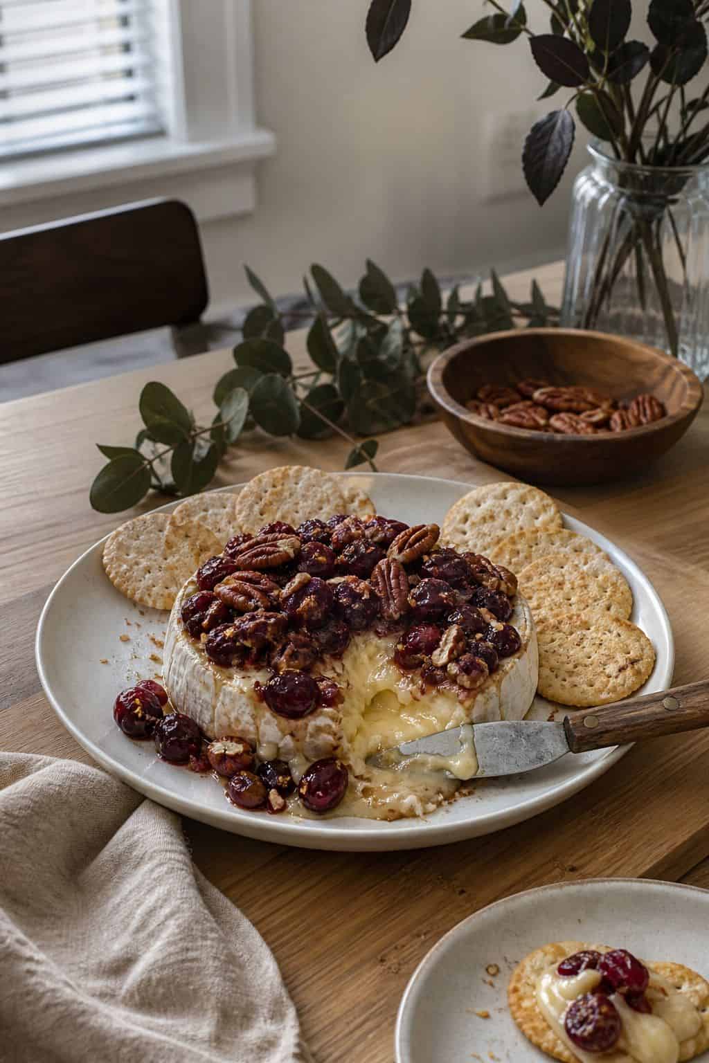 Baked Brie with Cranberry and Pecans small apartment idea for Top 18 Thanksgiving Appetizer Ideas for an Easy Crowd-Pleaser.