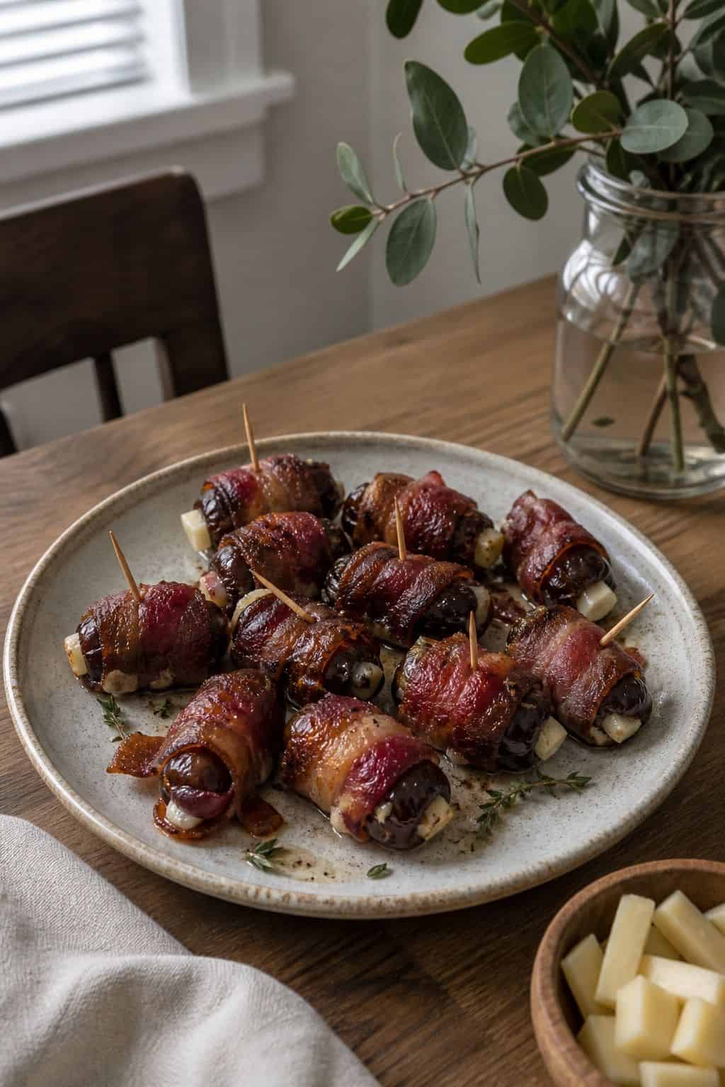 Bacon Wrapped Dates with Manchego small apartment idea for Top 18 Thanksgiving Appetizer Ideas for an Easy Crowd-Pleaser.