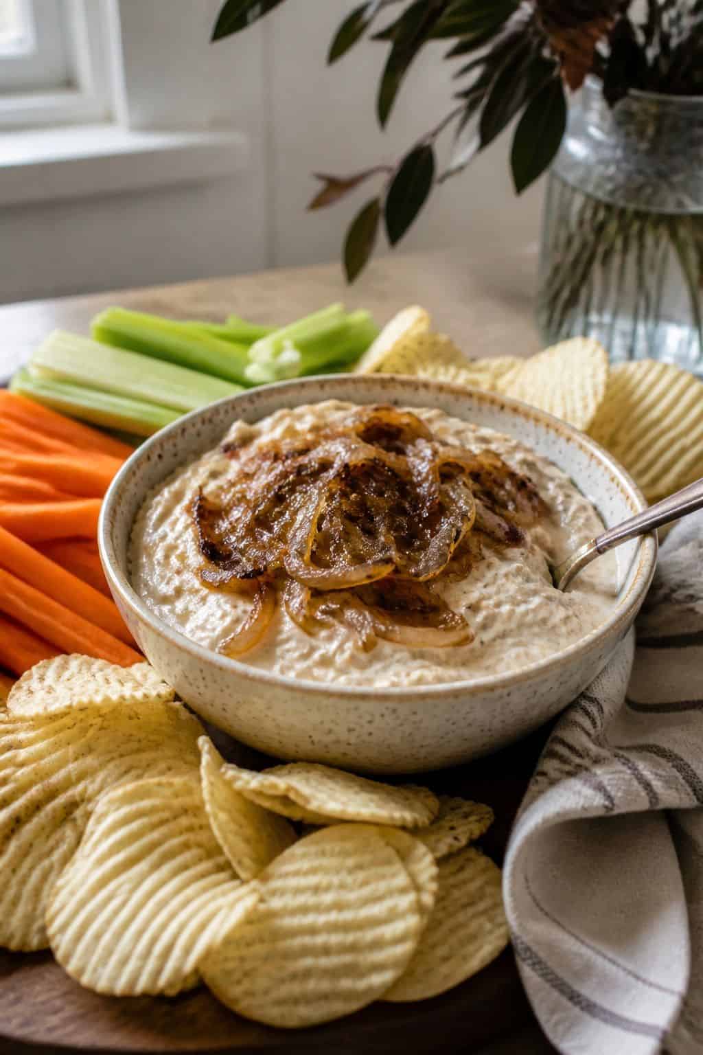 Caramelized Onion Dip small apartment idea for Top 18 Thanksgiving Appetizer Ideas for an Easy Crowd-Pleaser.