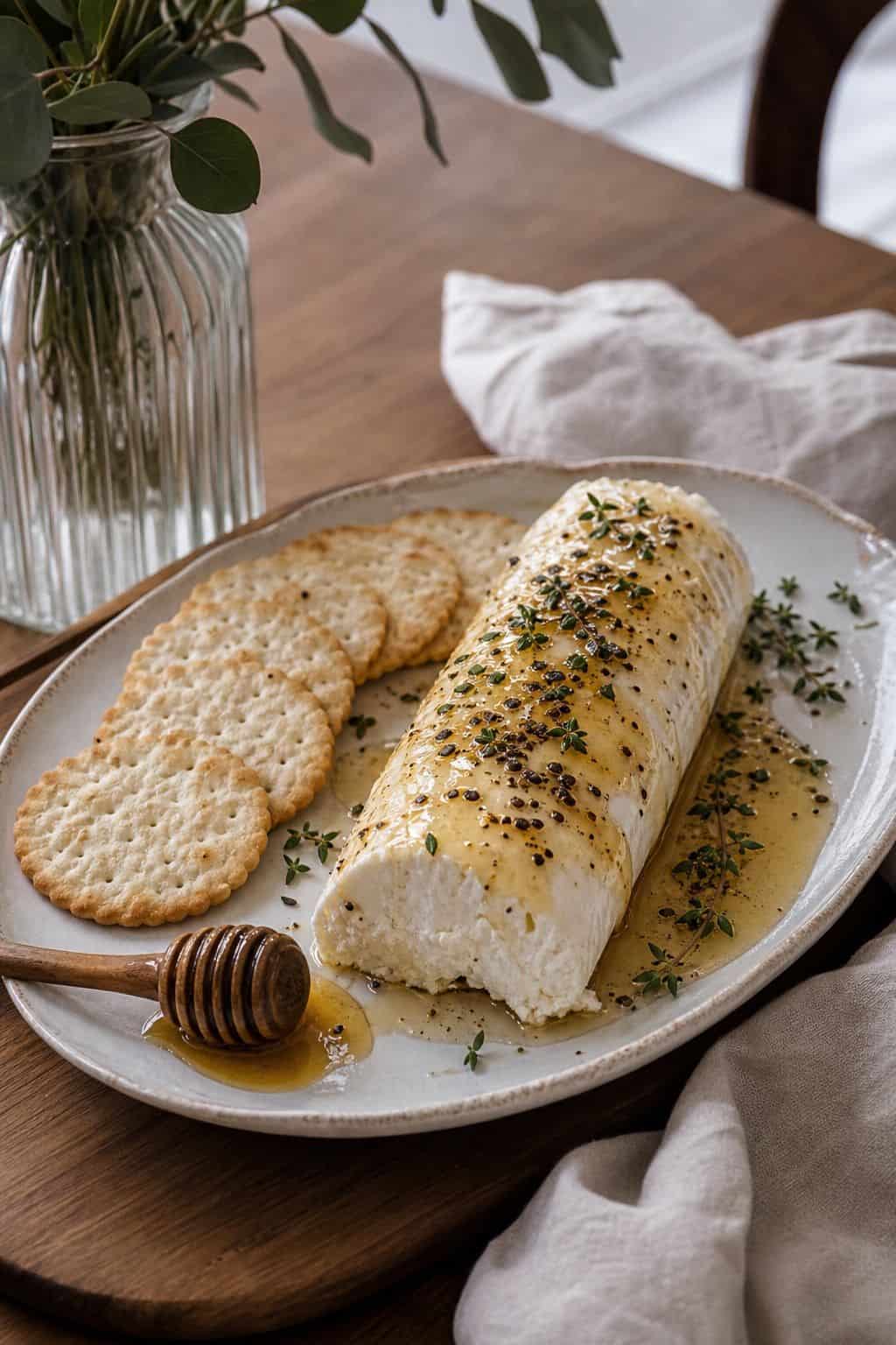 Honey-Brushed Goat Cheese Log small apartment idea for Top 18 Thanksgiving Appetizer Ideas for an Easy Crowd-Pleaser.