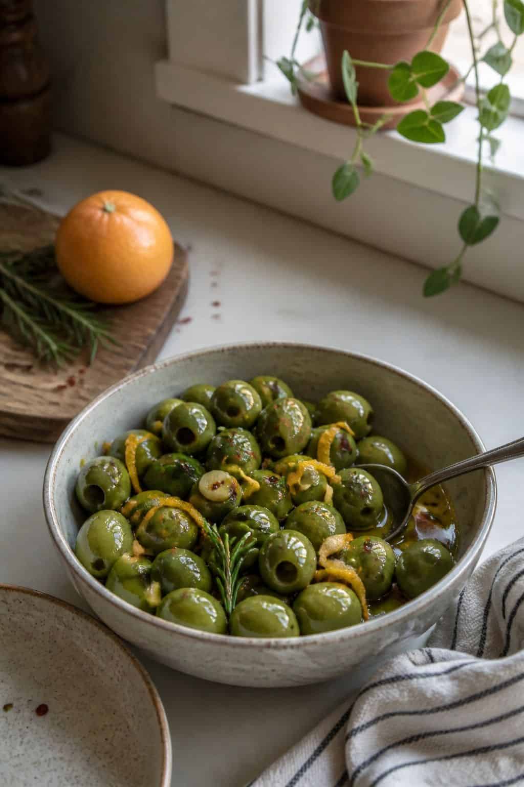 Marinated Castelvetrano Olives small apartment idea for Top 18 Thanksgiving Appetizer Ideas for an Easy Crowd-Pleaser.