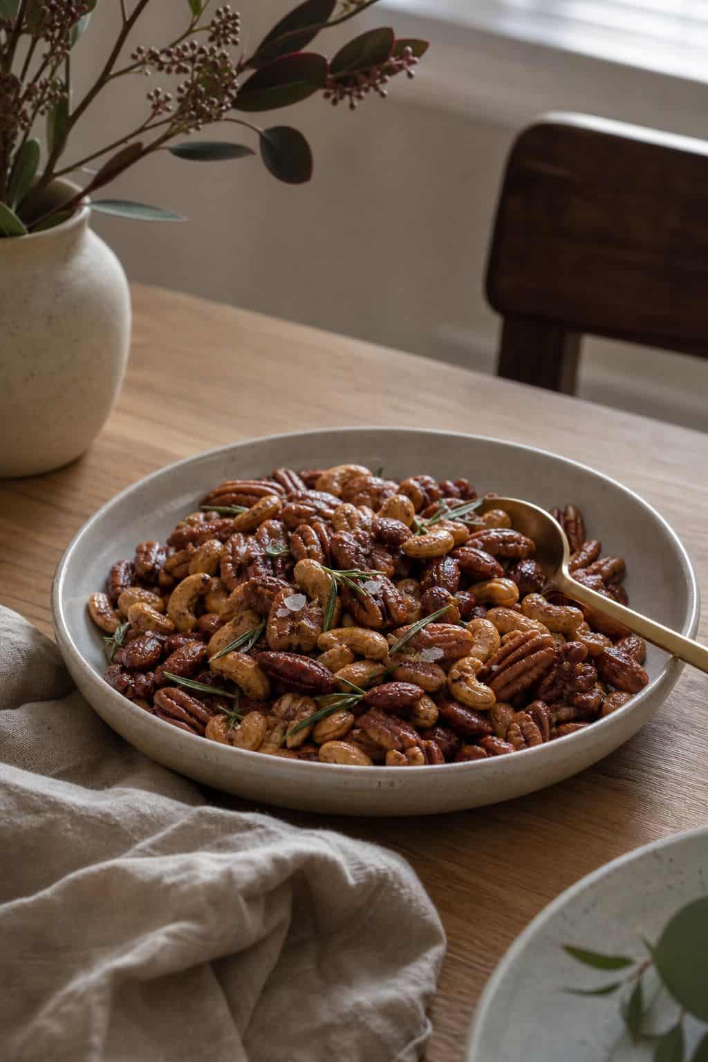 Spiced Mixed Nuts in Brown Butter small apartment idea for Top 18 Thanksgiving Appetizer Ideas for an Easy Crowd-Pleaser.