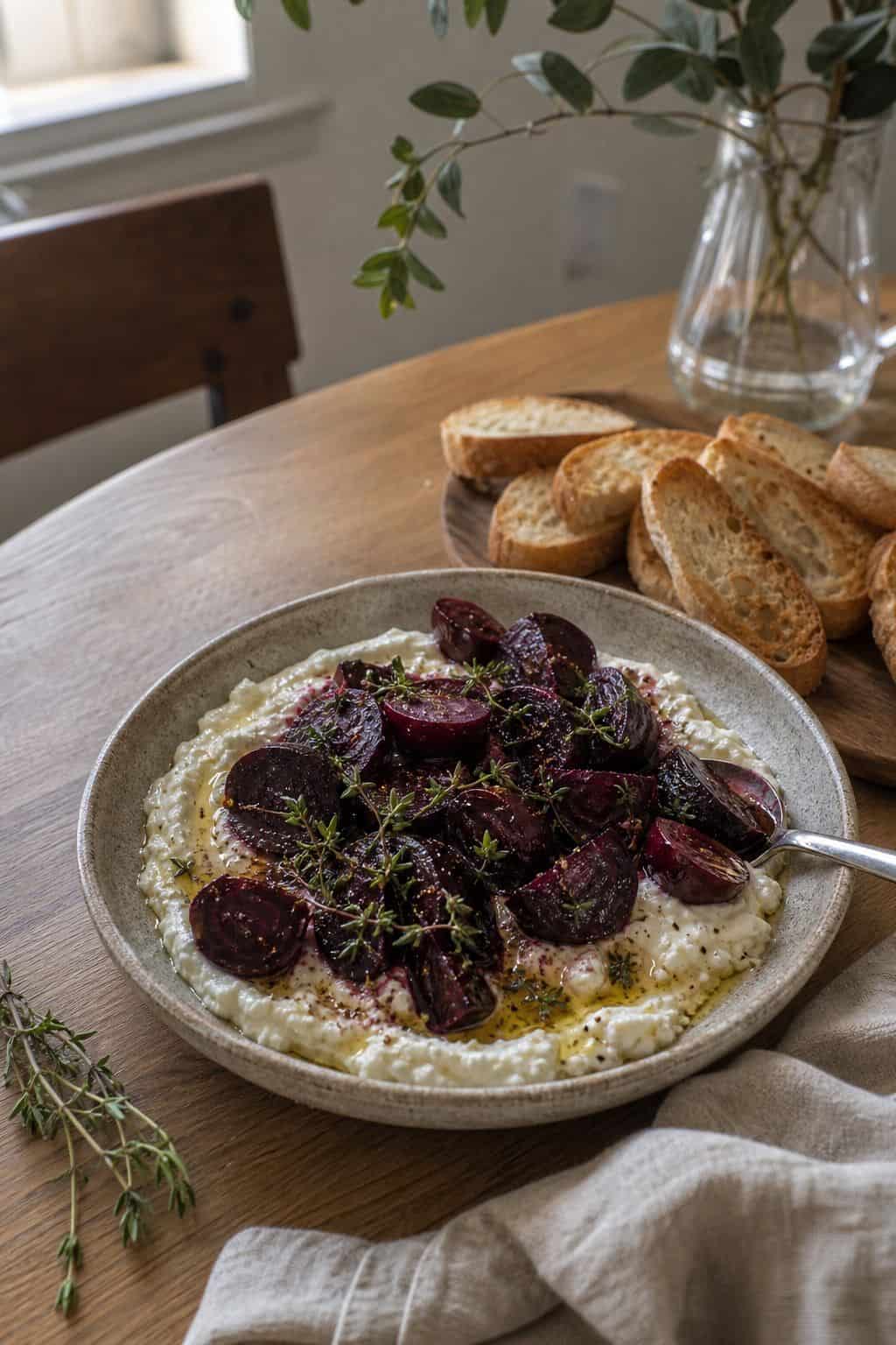 Whipped Feta with Roasted Beets small apartment idea for Top 18 Thanksgiving Appetizer Ideas for an Easy Crowd-Pleaser.