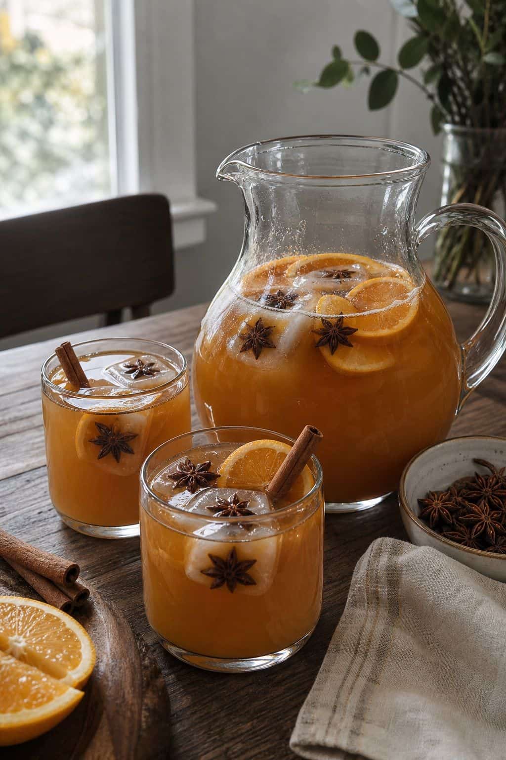 Apple Cider Punch with Star Anise Ice small apartment idea for Top 18 Thanksgiving Appetizer Ideas for an Easy Crowd-Pleaser.